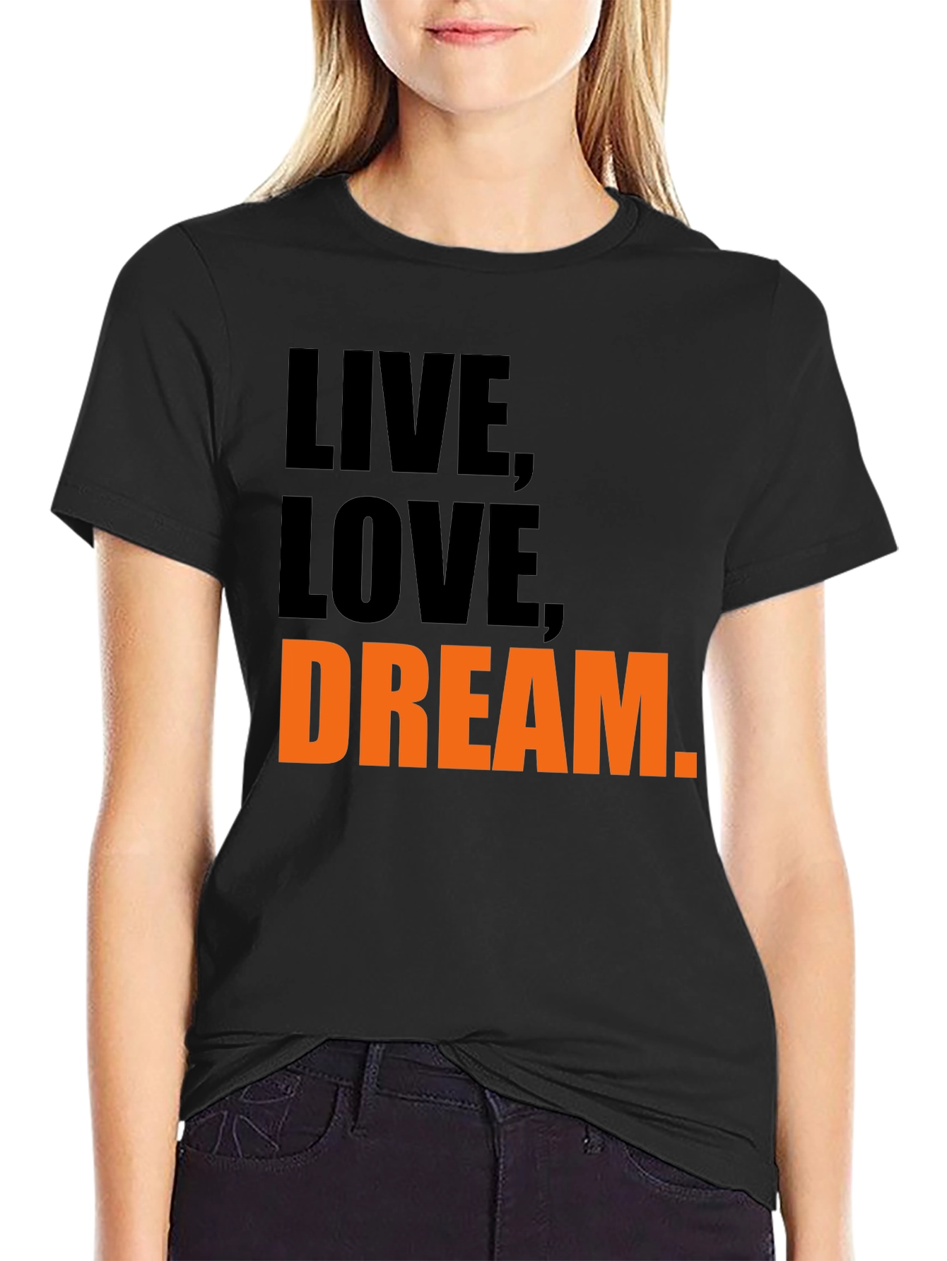 Live Love Dream Graphic Tee - Black