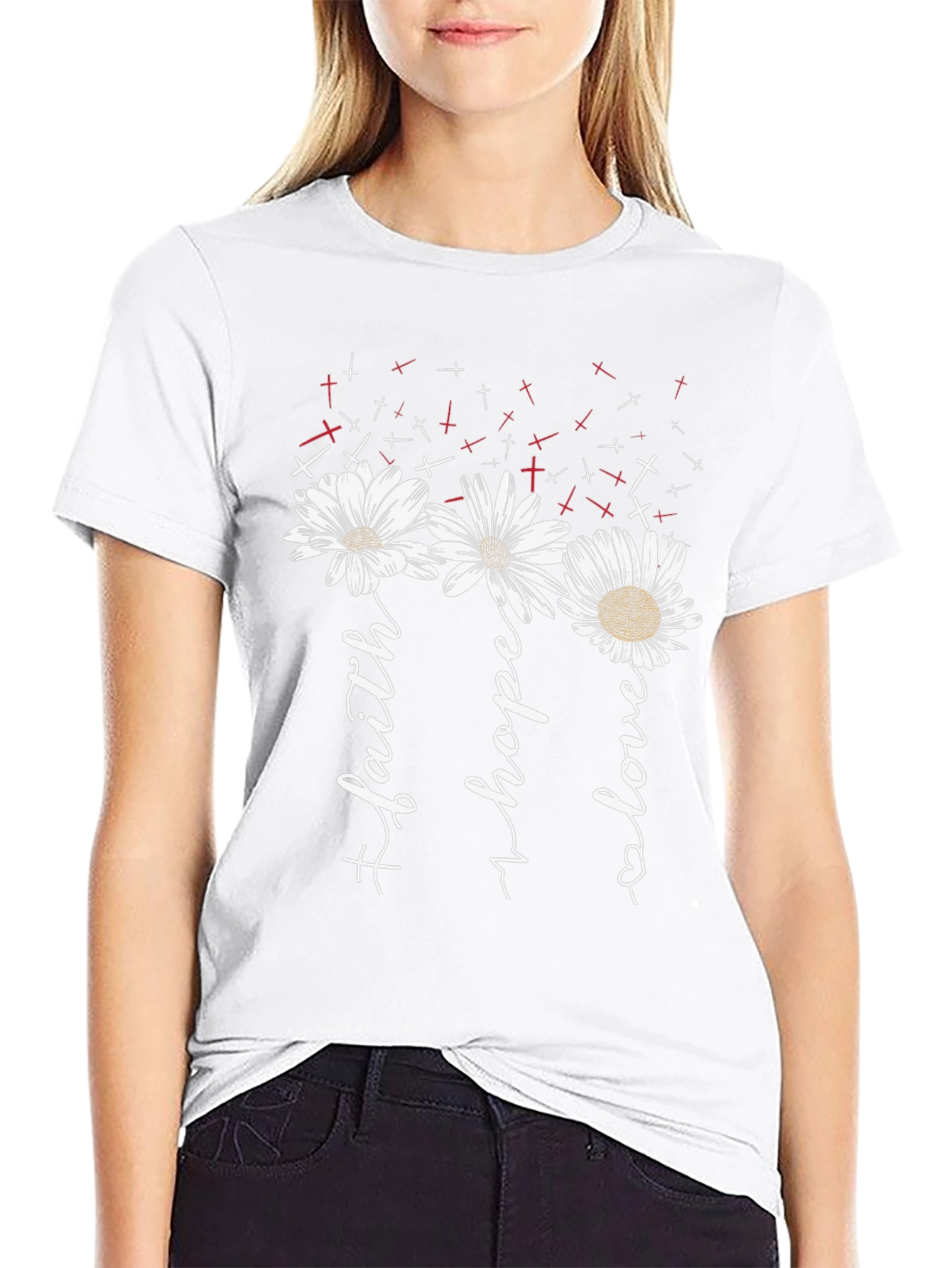 Faith Hope Love Floral T-Shirt