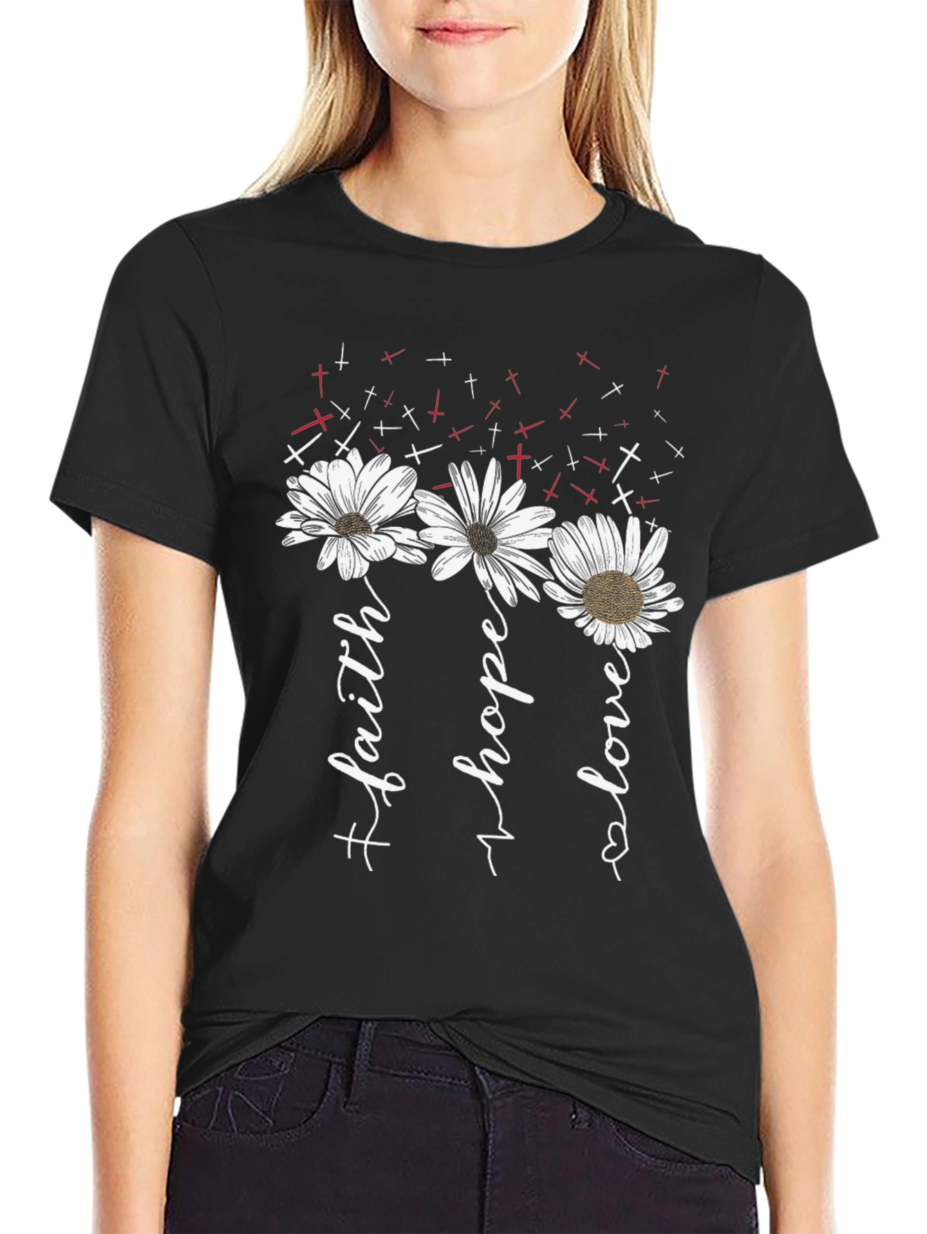 Faith Hope Love Floral T-Shirt