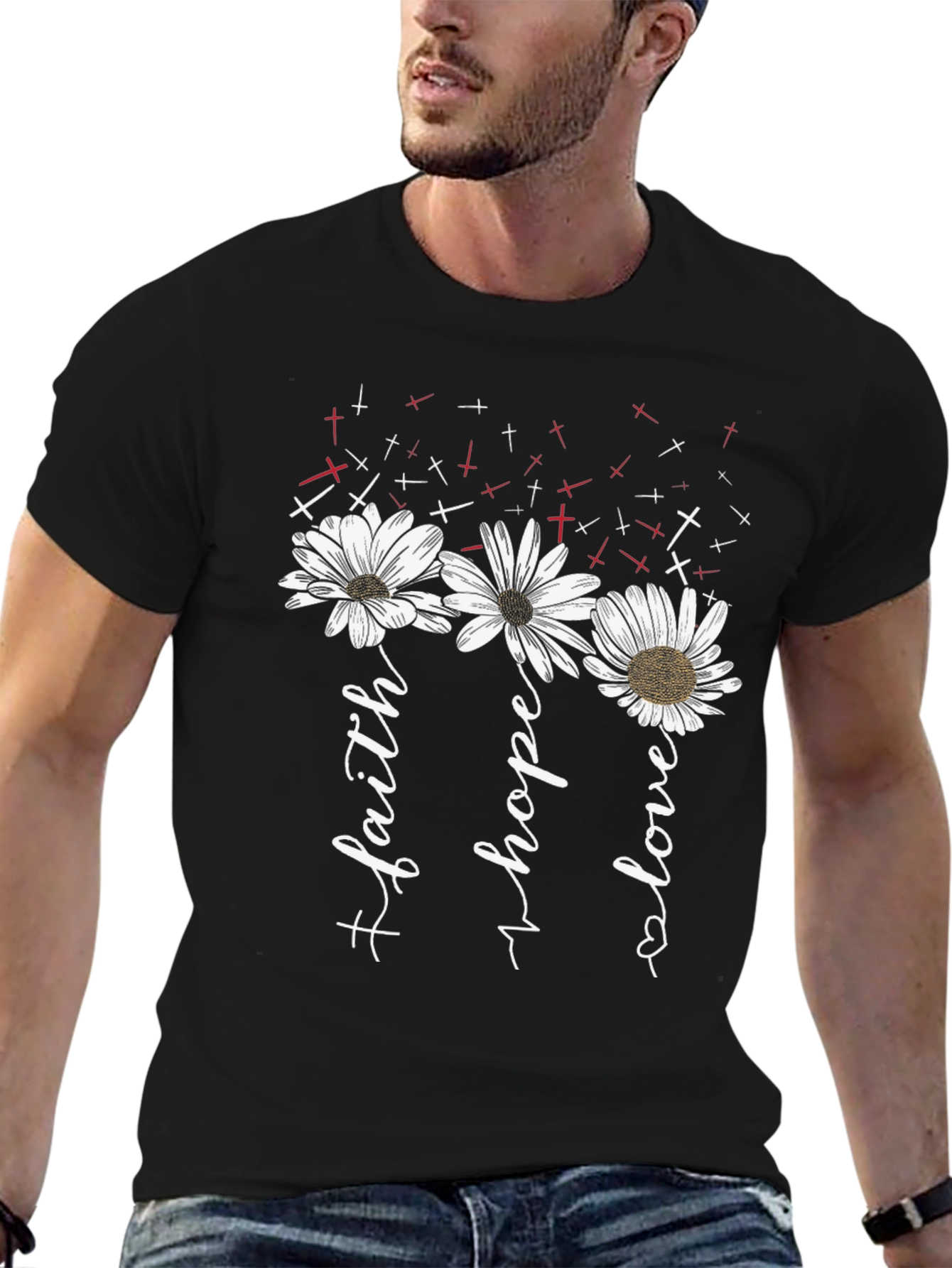 Faith Hope Love Floral T-Shirt