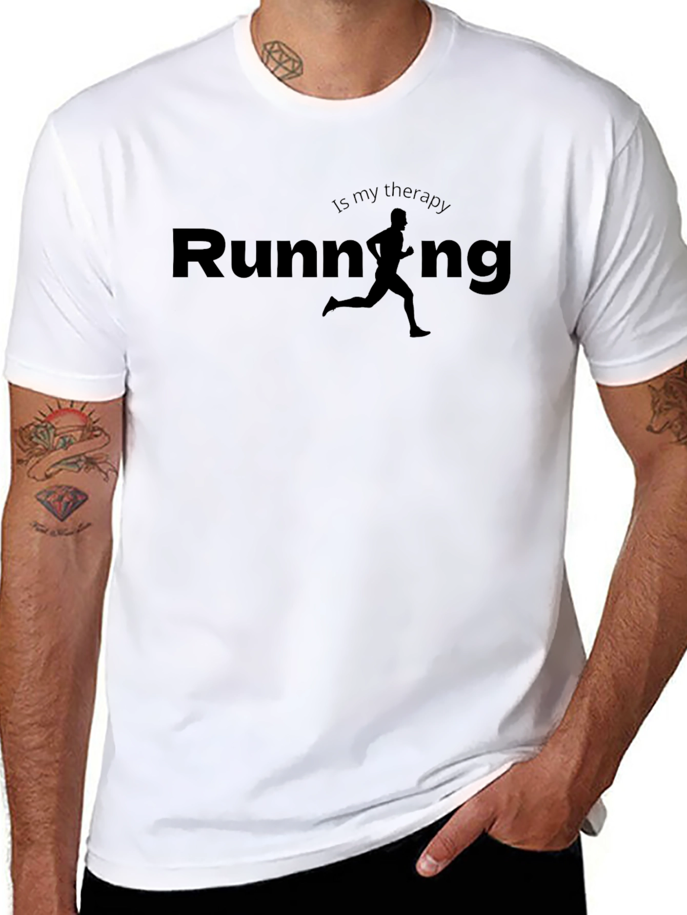 Running Is My Therapy Graphic Tee