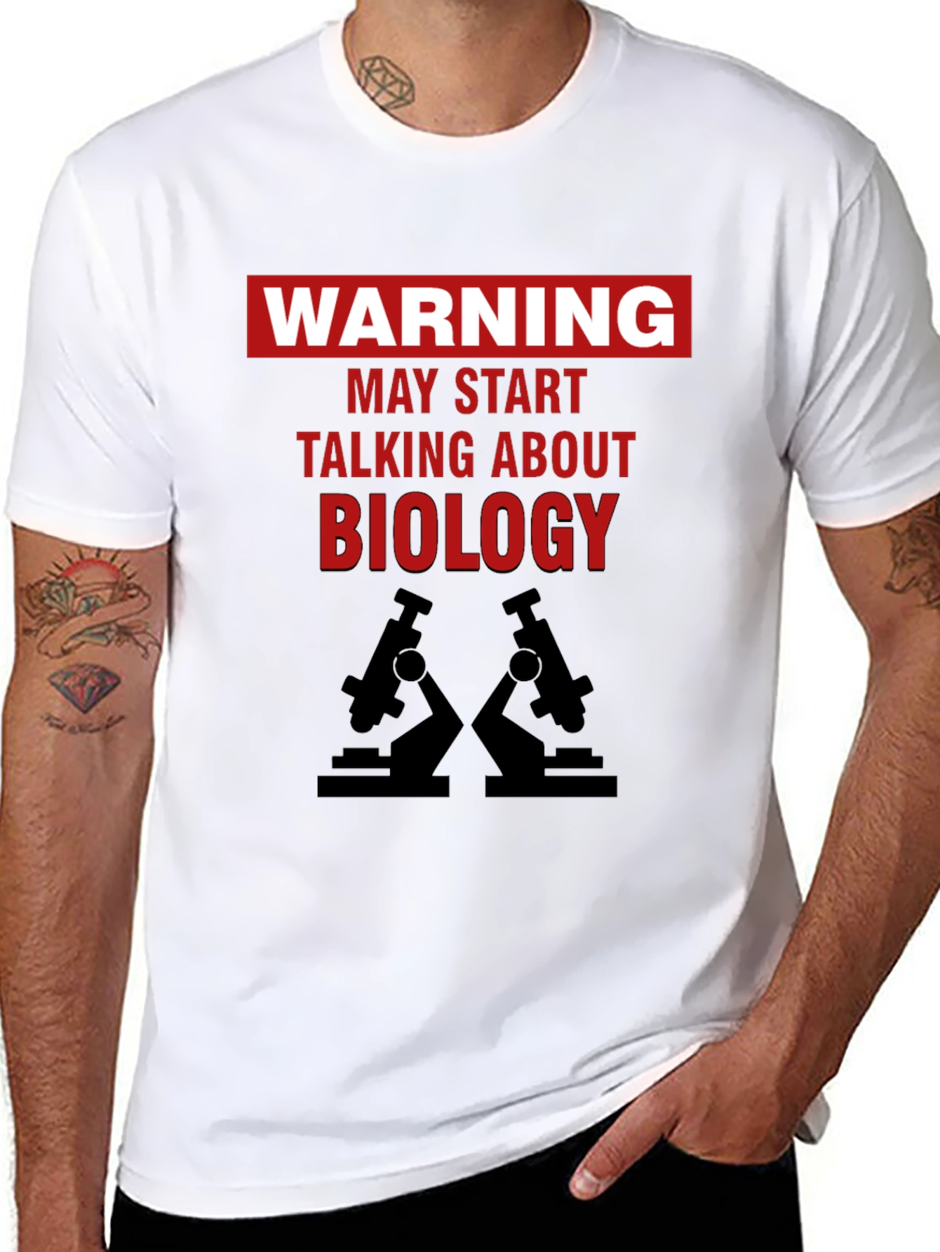 Warning Biology T-Shirt - Funny Science Tee