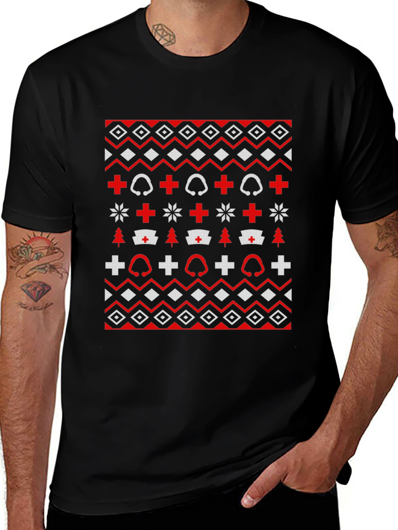 Nurse Ugly Christmas T-Shirt
