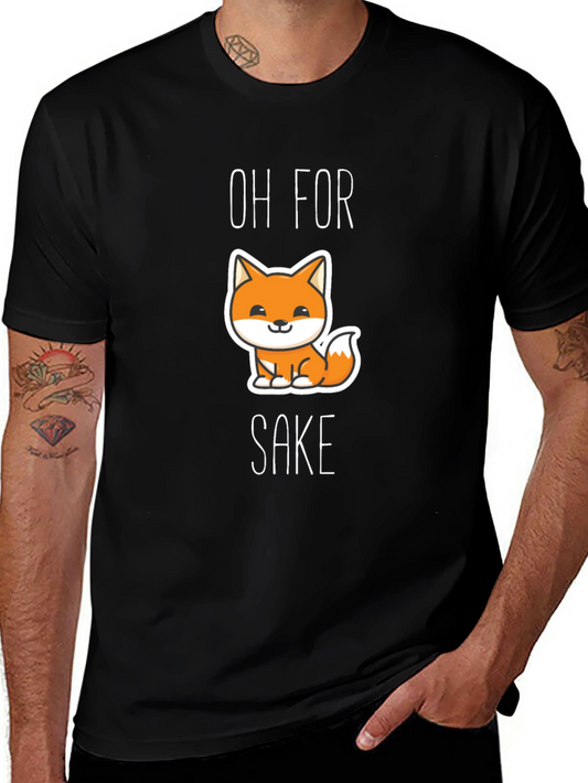 Oh For Fox Sake Black Graphic Tee