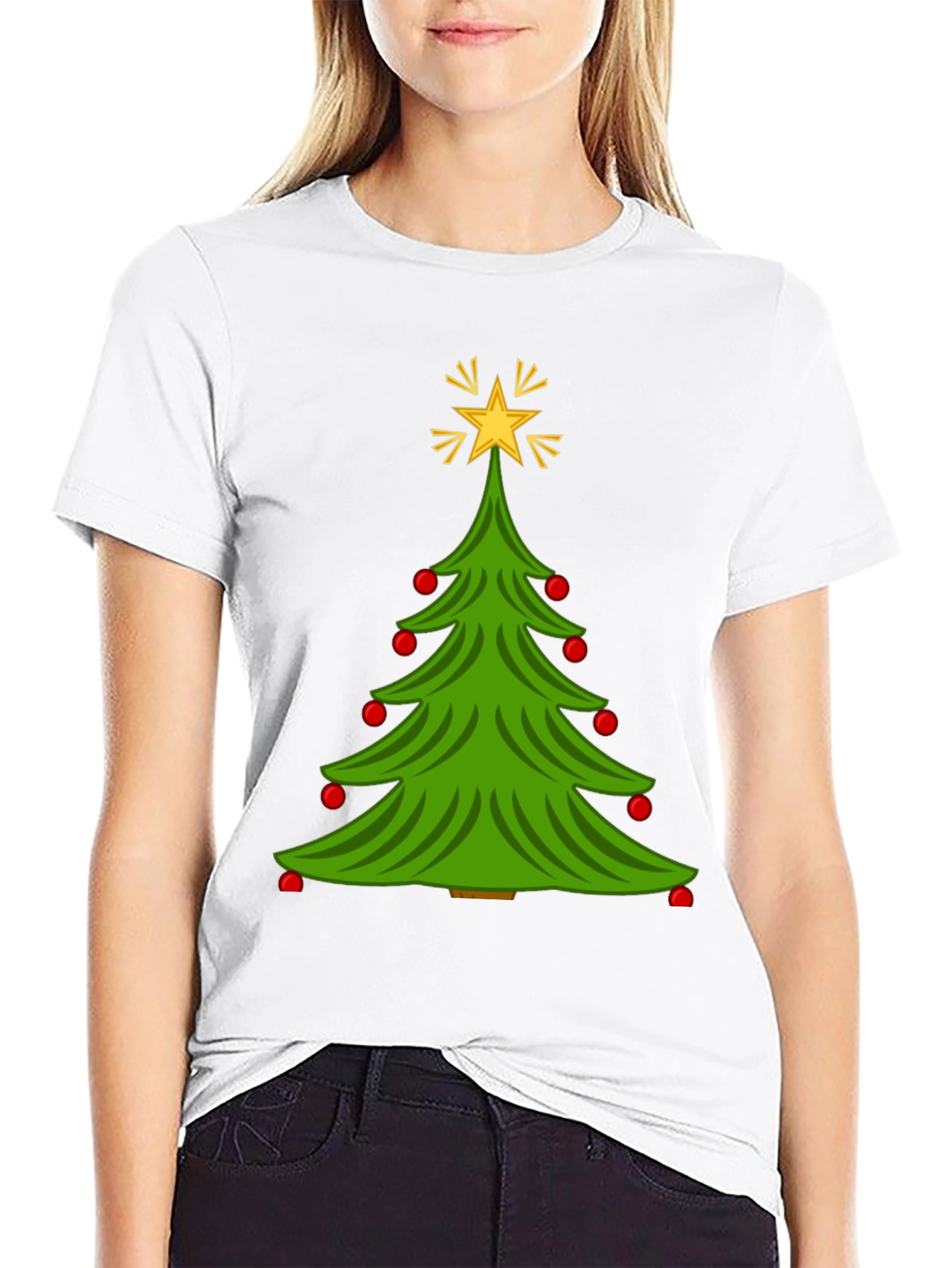 Festive Christmas Tree Graphic Tee - Holiday Style