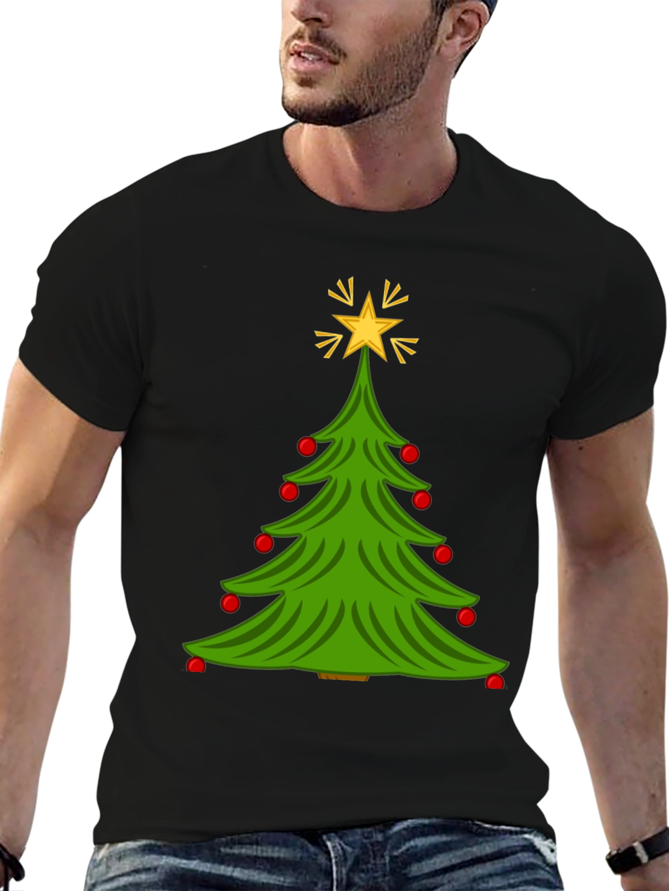 Festive Christmas Tree Graphic Tee - Holiday Style