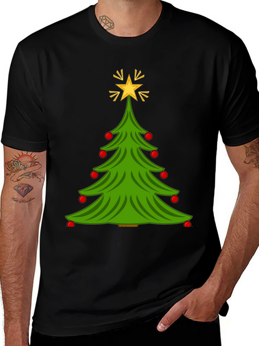 Festive Christmas Tree Graphic Tee - Holiday Style