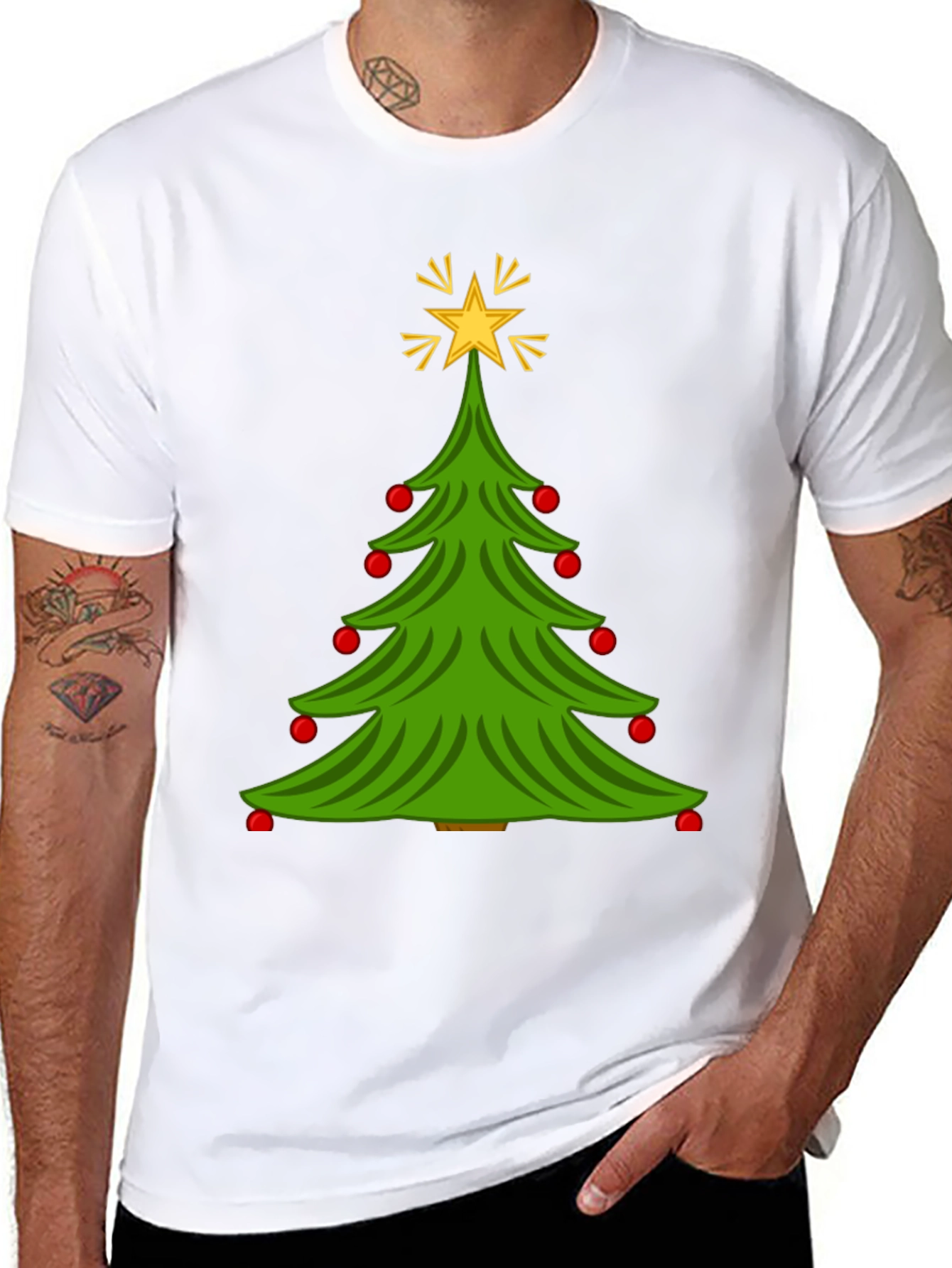 Festive Christmas Tree Graphic Tee - Holiday Style