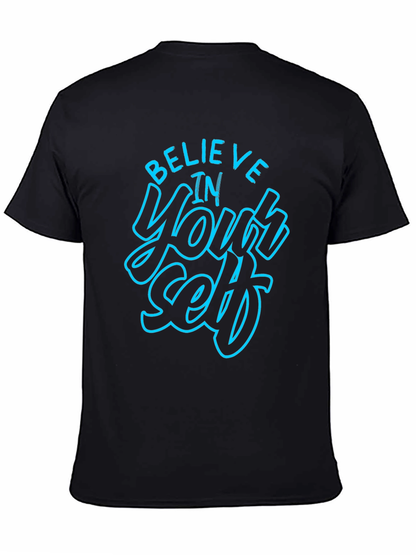 Believe in Yourself Graphic Black T-Shirt