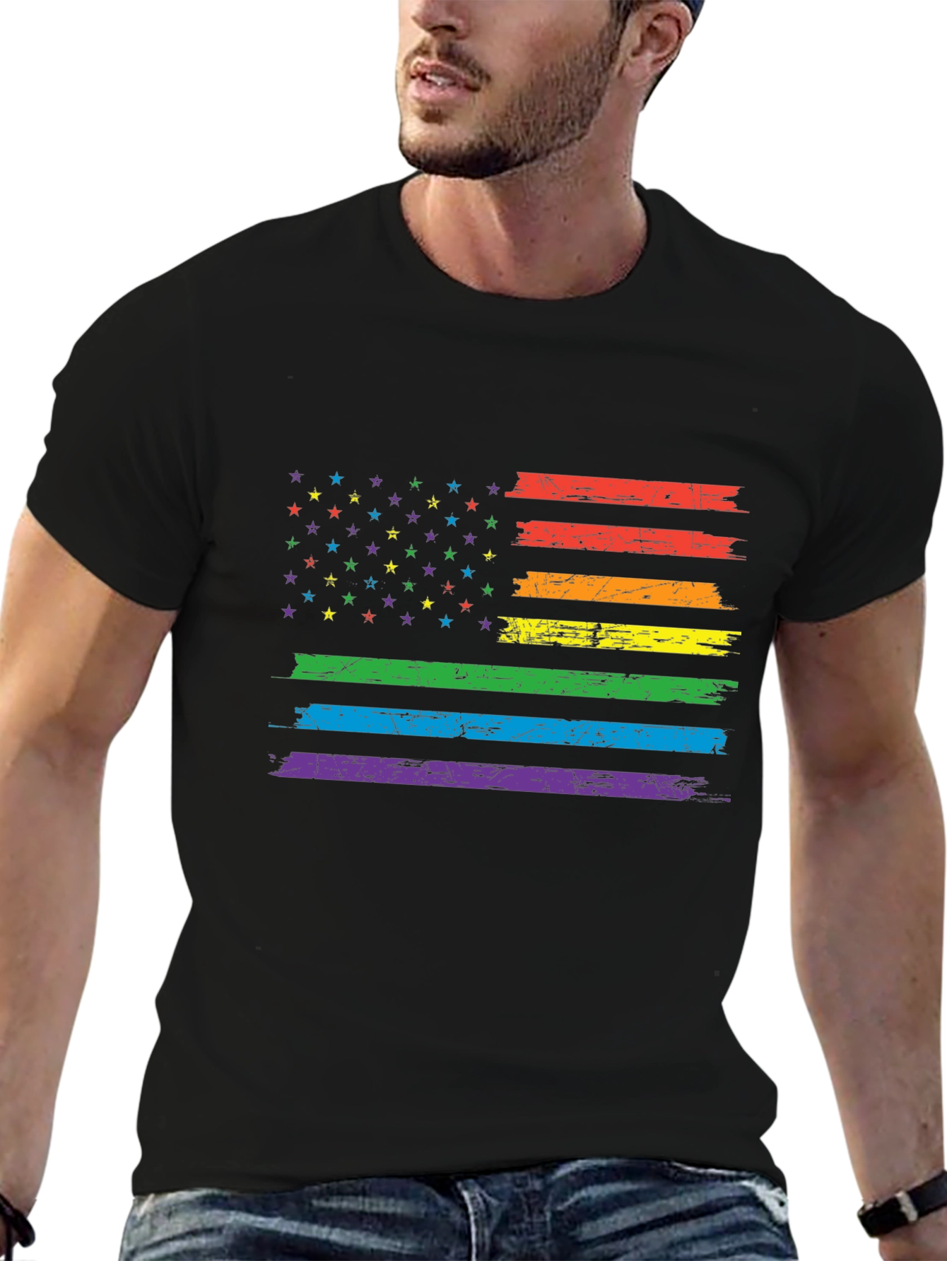 LGBT Pride Flag Graphic T-Shirt