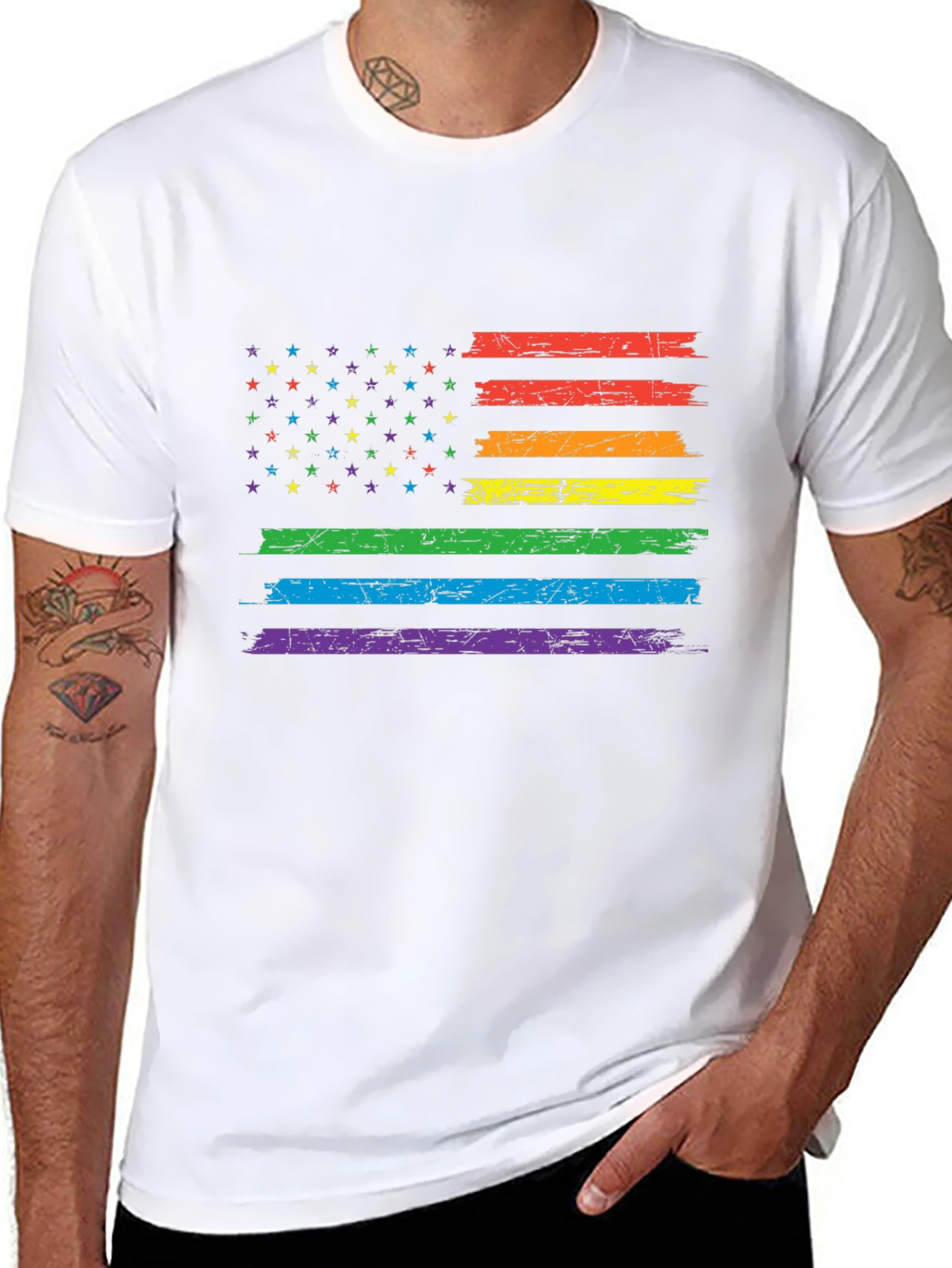 LGBT Pride Flag Graphic T-Shirt