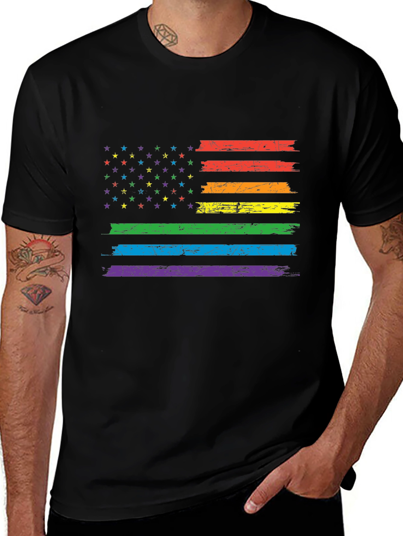 LGBT Pride Flag Graphic T-Shirt