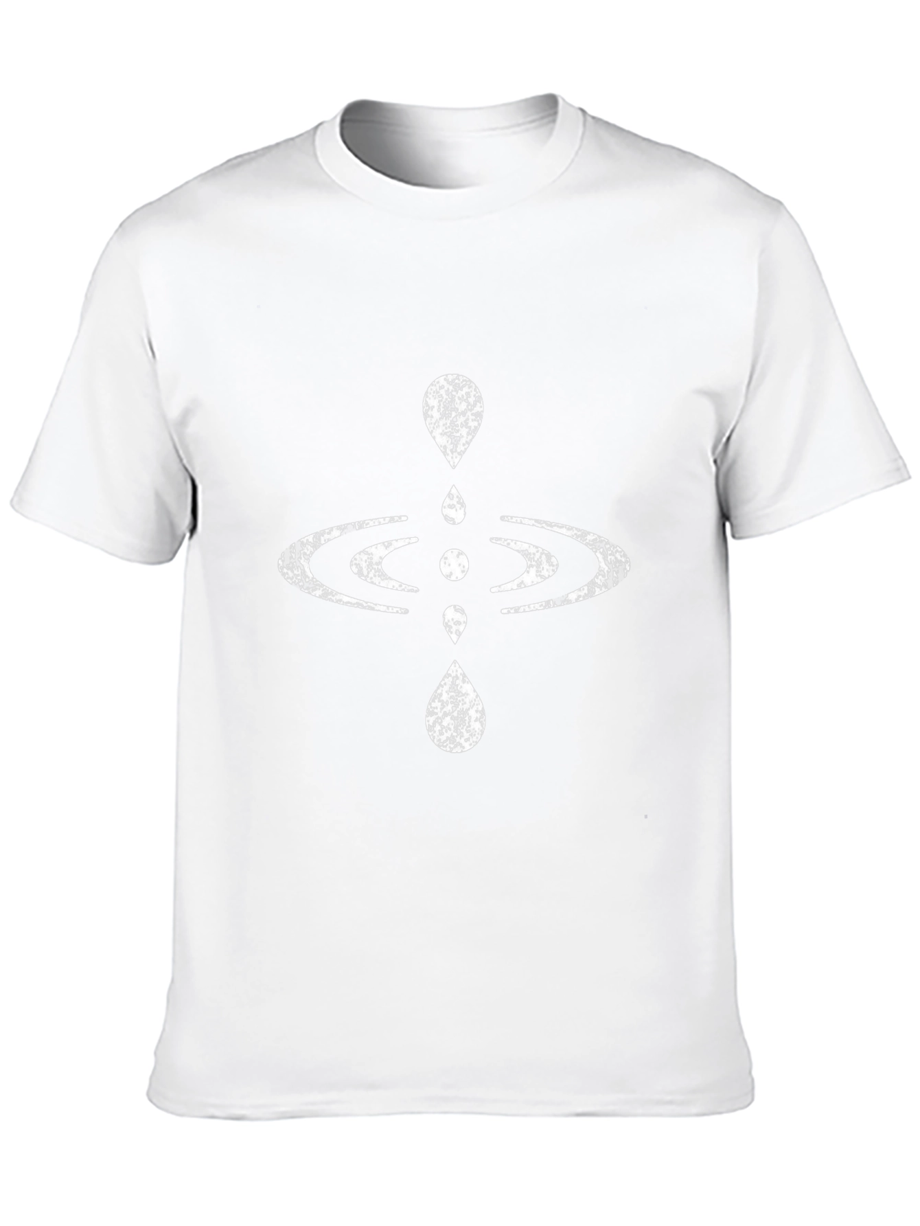 Mens Black Graphic Tee - Water Drop Ripple Design