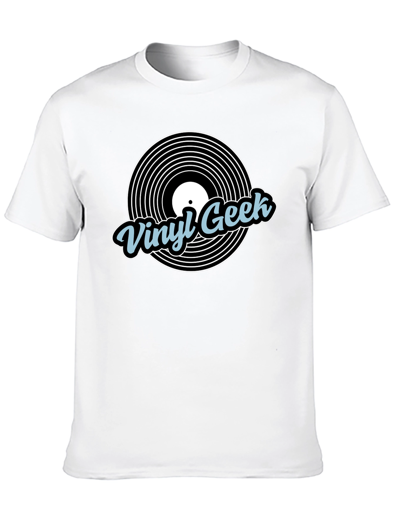 Vinyl Geek Black Graphic T-Shirt