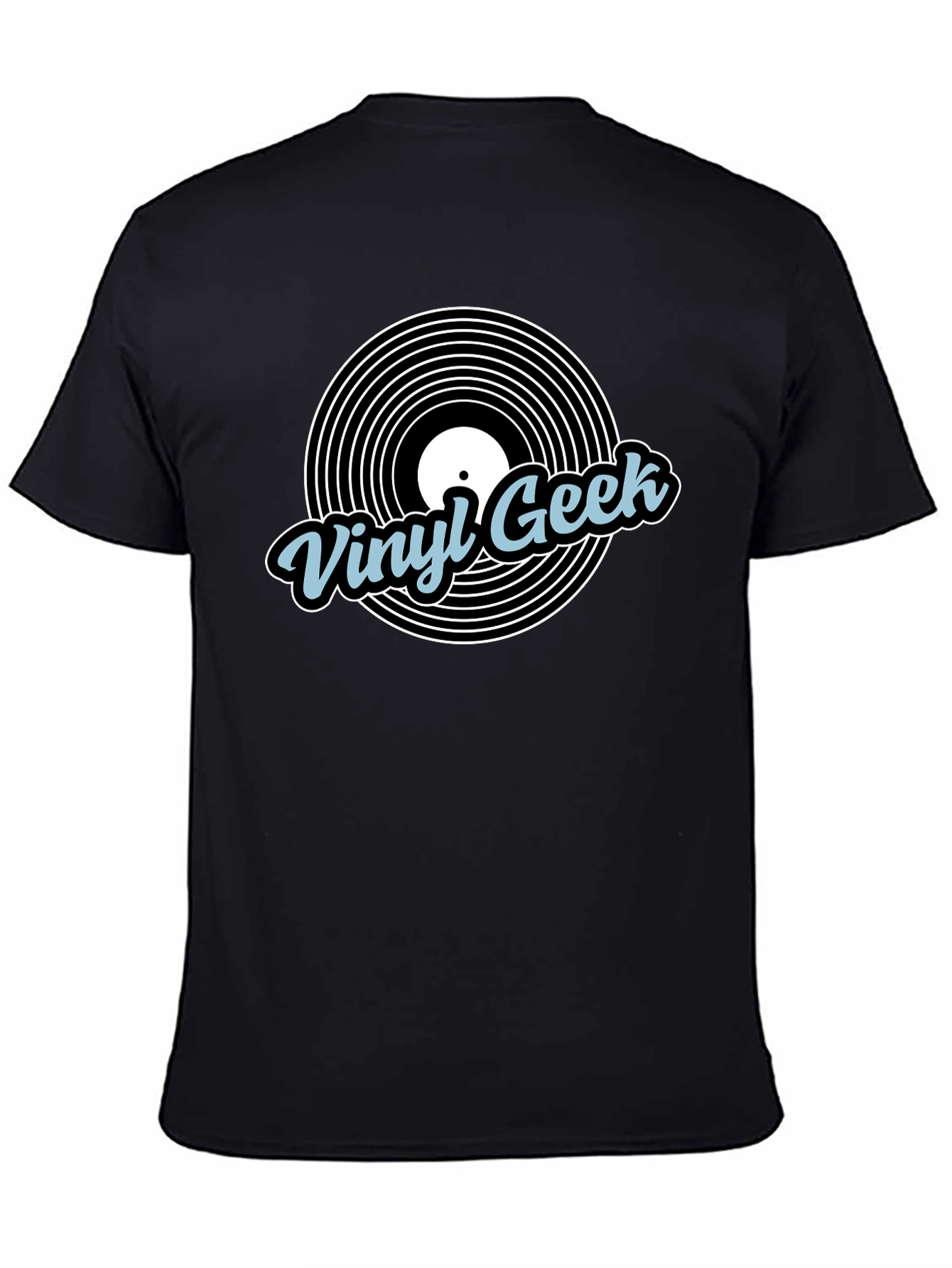Vinyl Geek Black Graphic T-Shirt