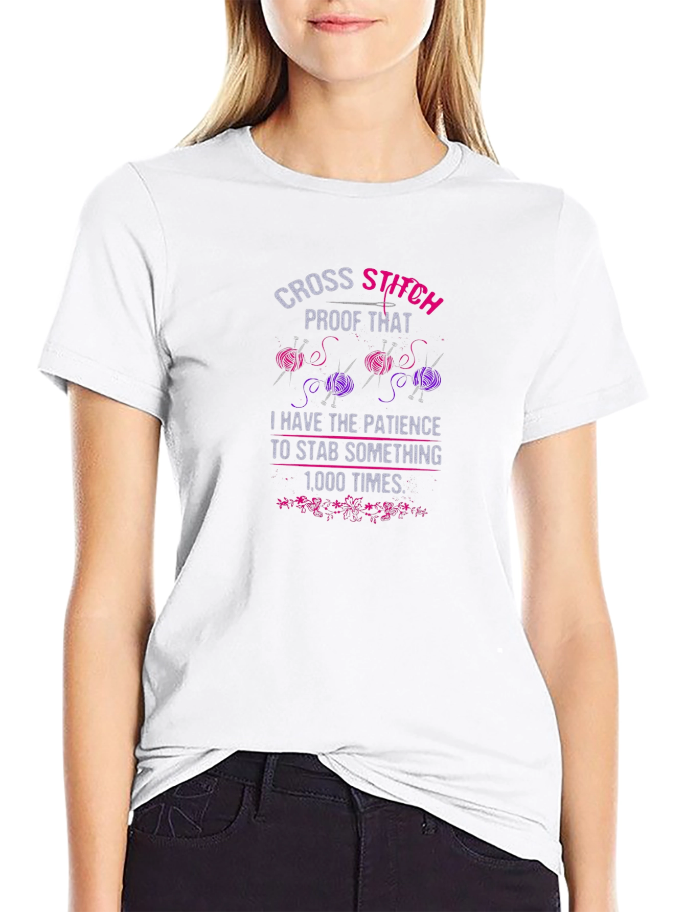 Cross Stitch Patience T-Shirt