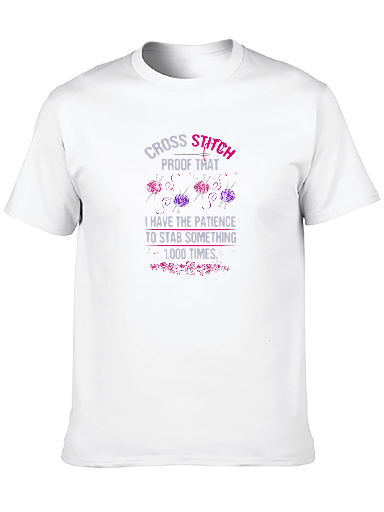 Cross Stitch Patience T-Shirt