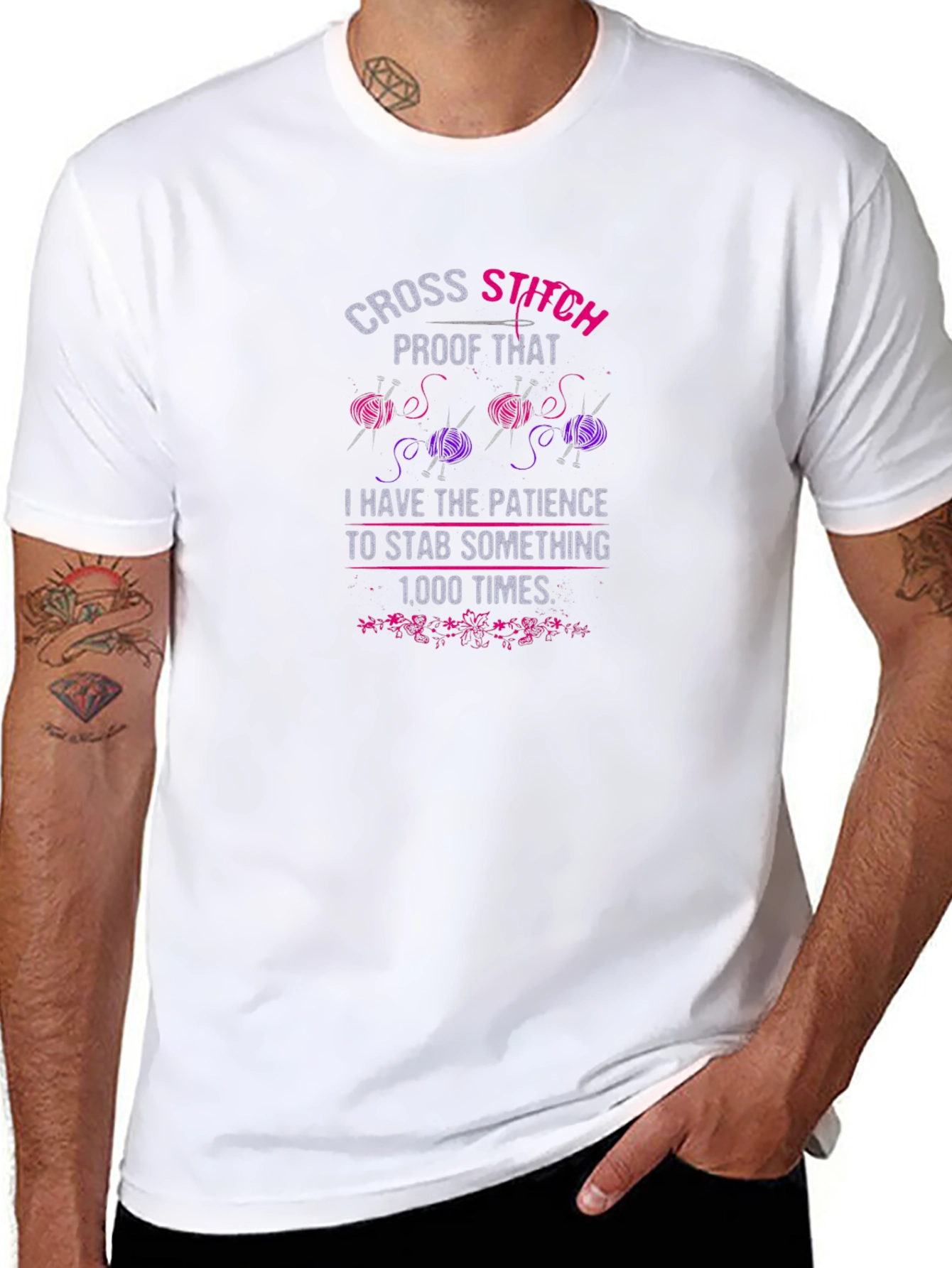 Cross Stitch Patience T-Shirt