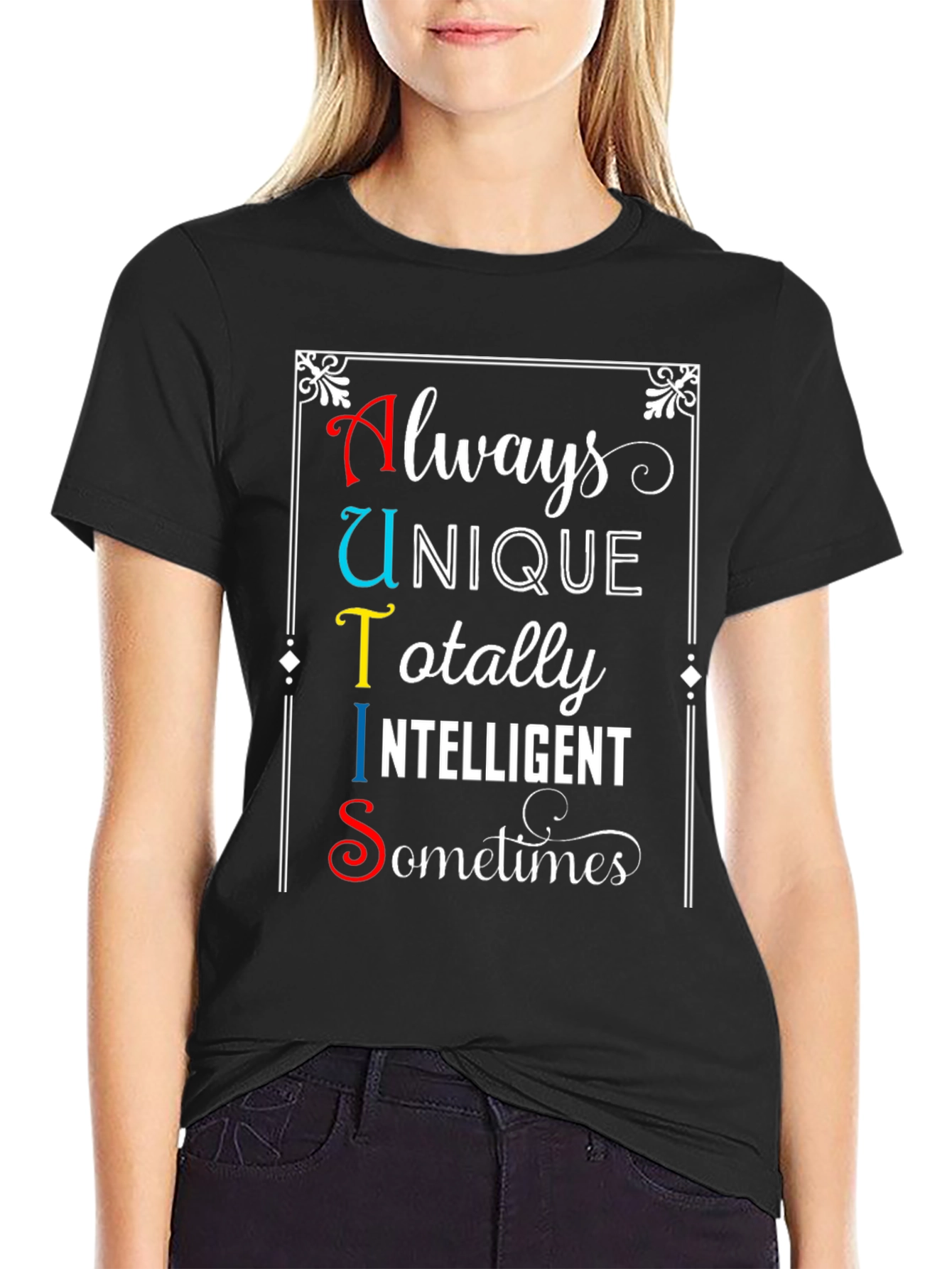 Autism Awareness T-Shirt Always Unique Totally Intelligent