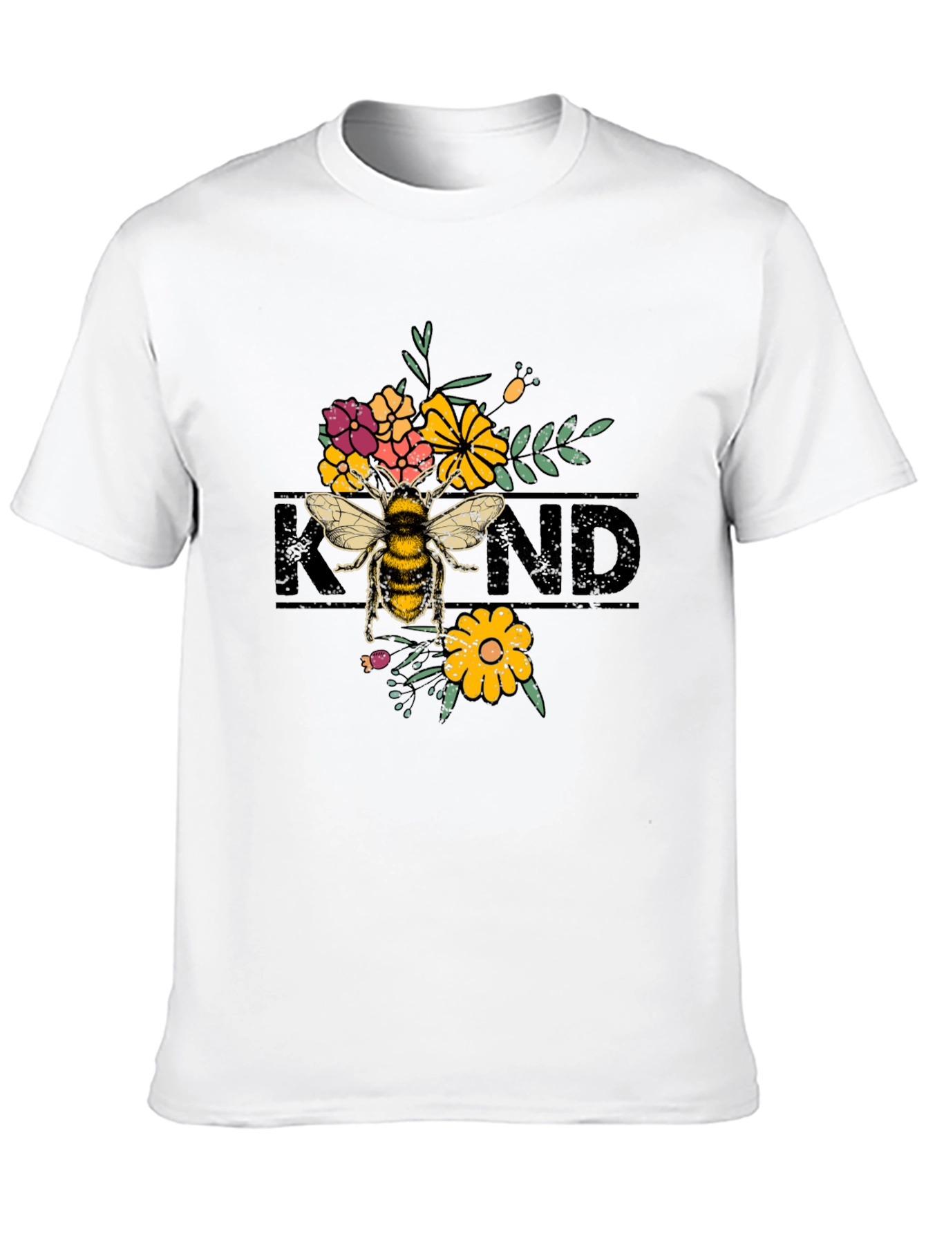 Kind Bee Graphic Black T-Shirt
