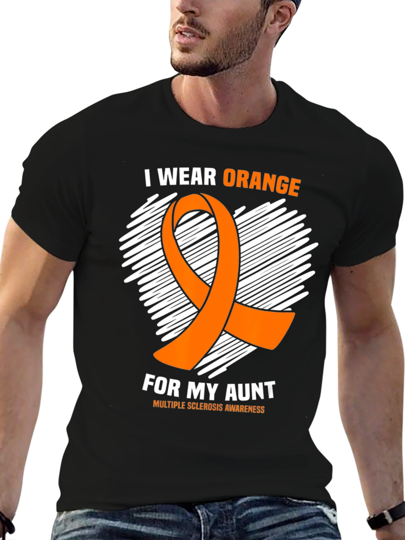 Orange Ribbon Multiple Sclerosis Awareness T-Shirt