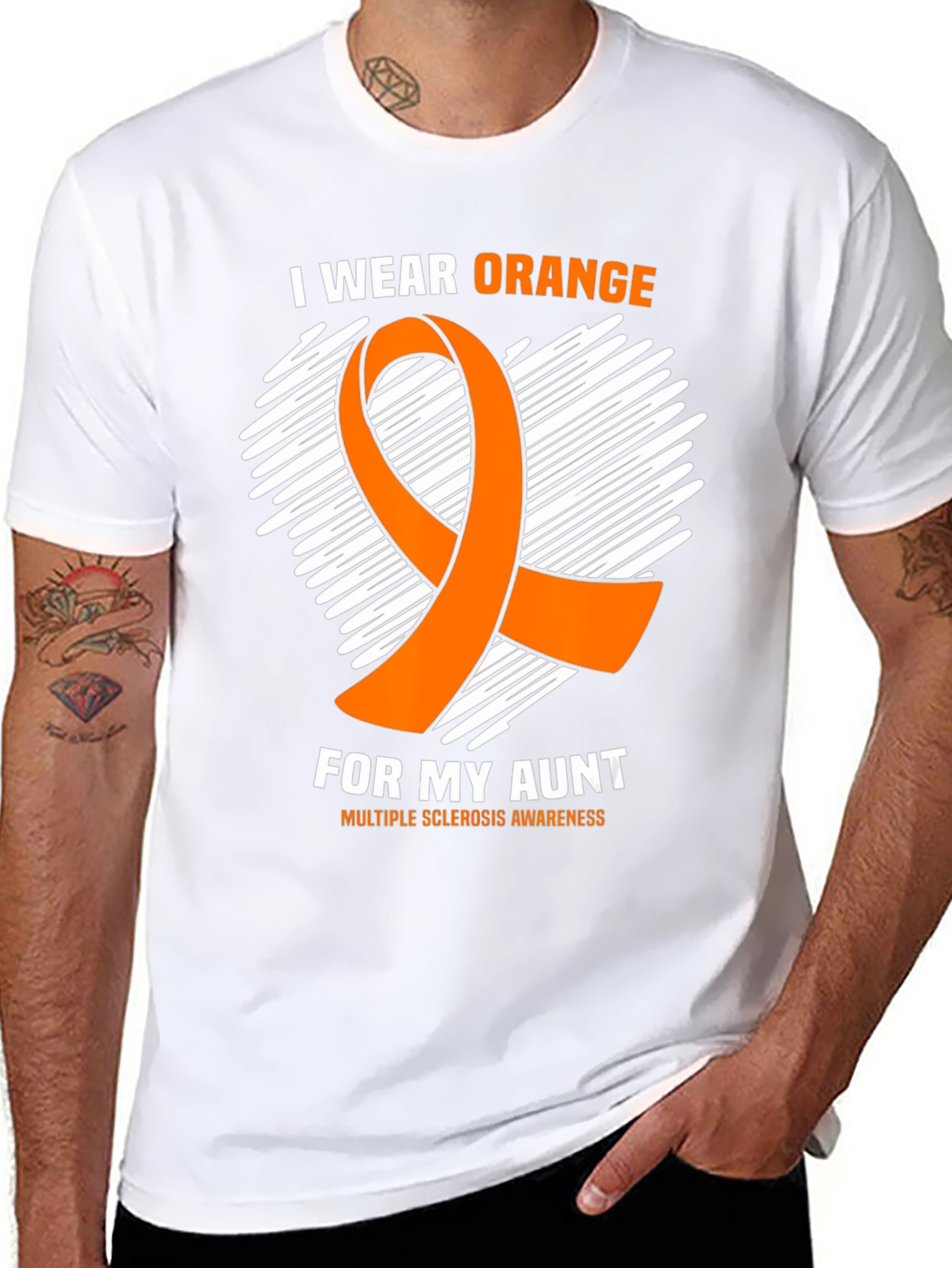 Orange Ribbon Multiple Sclerosis Awareness T-Shirt