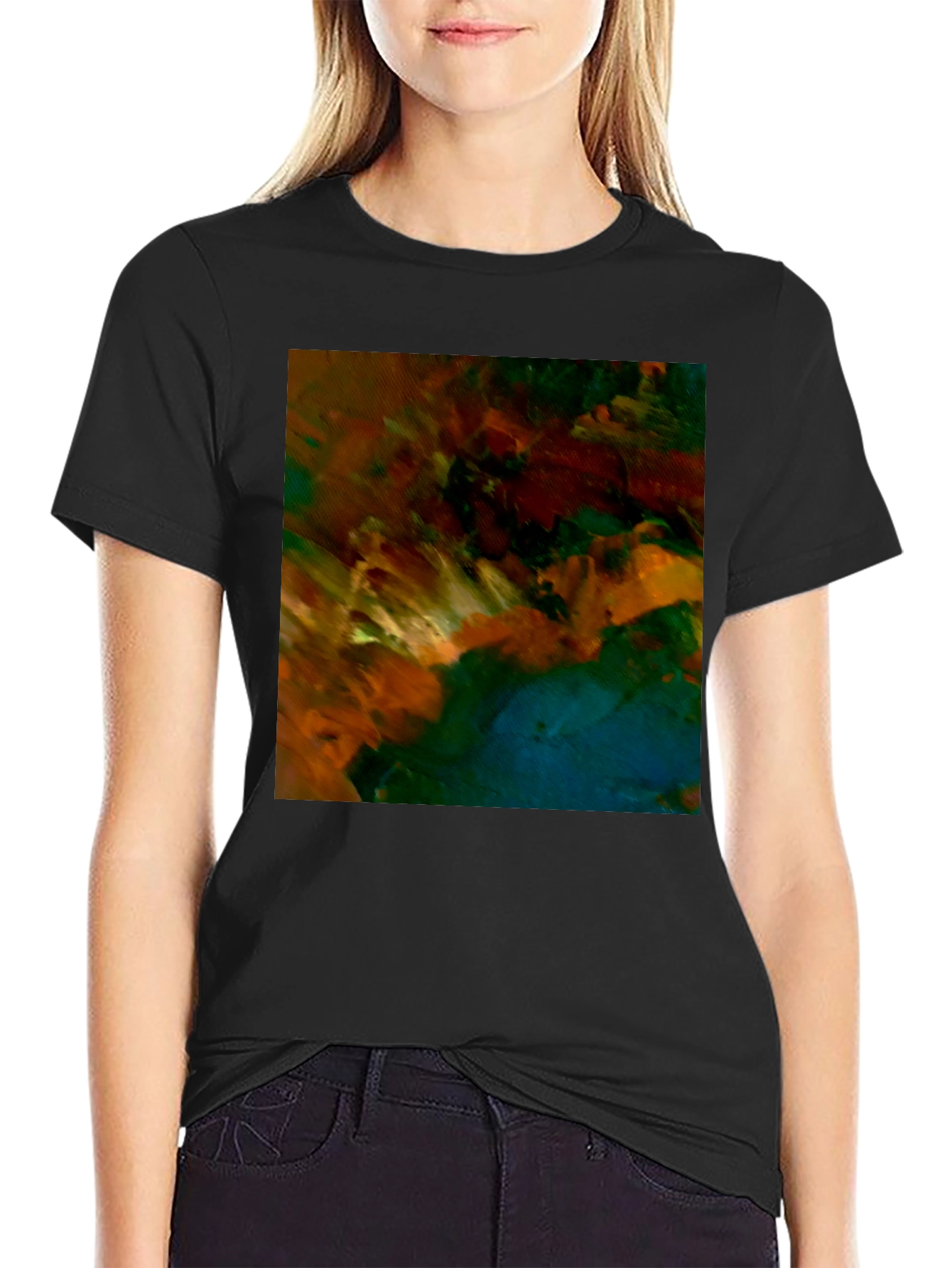 Abstract Art Black T-Shirt - Modern Style