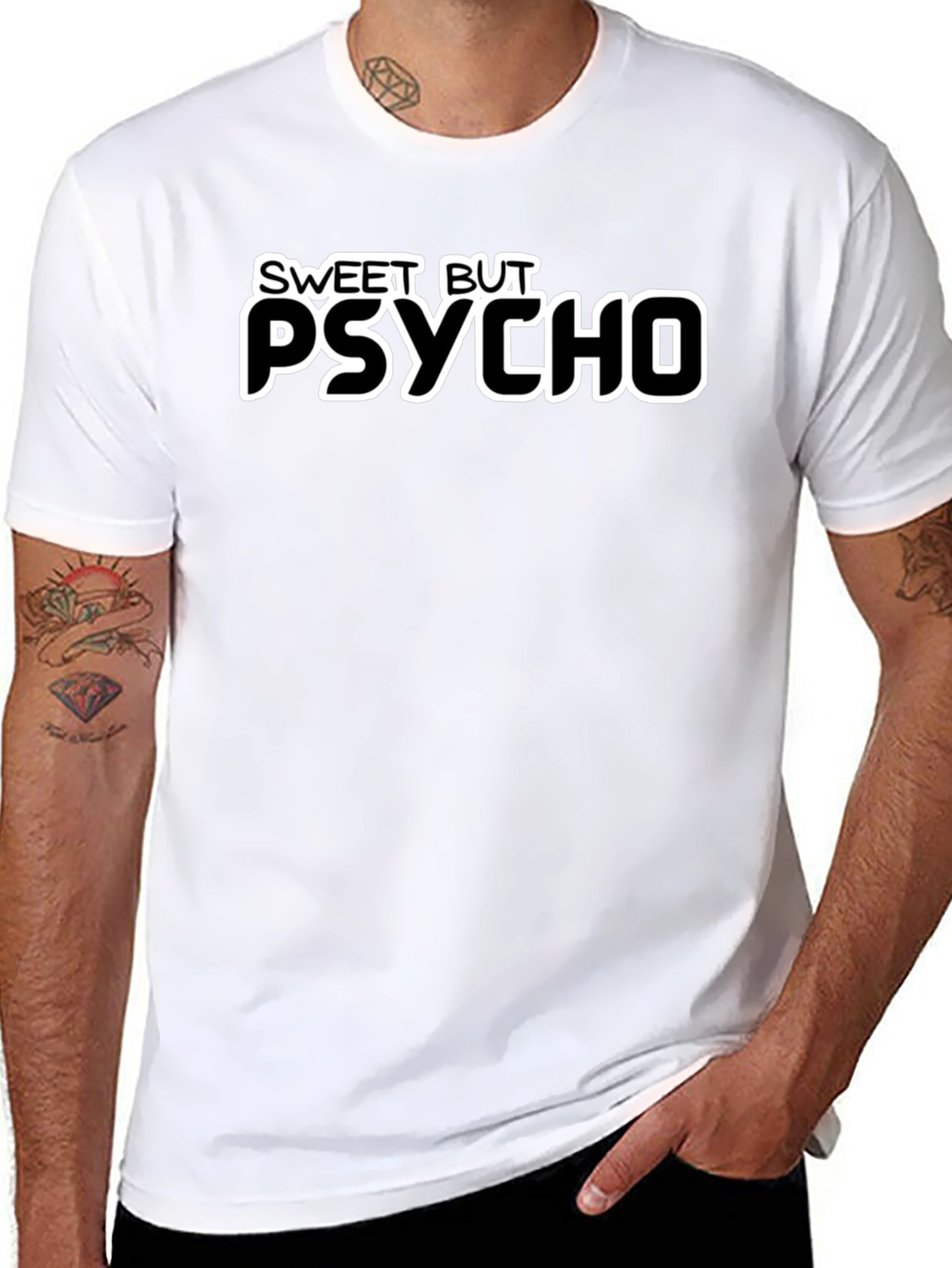 Sweet But Psycho Graphic Tee - Black