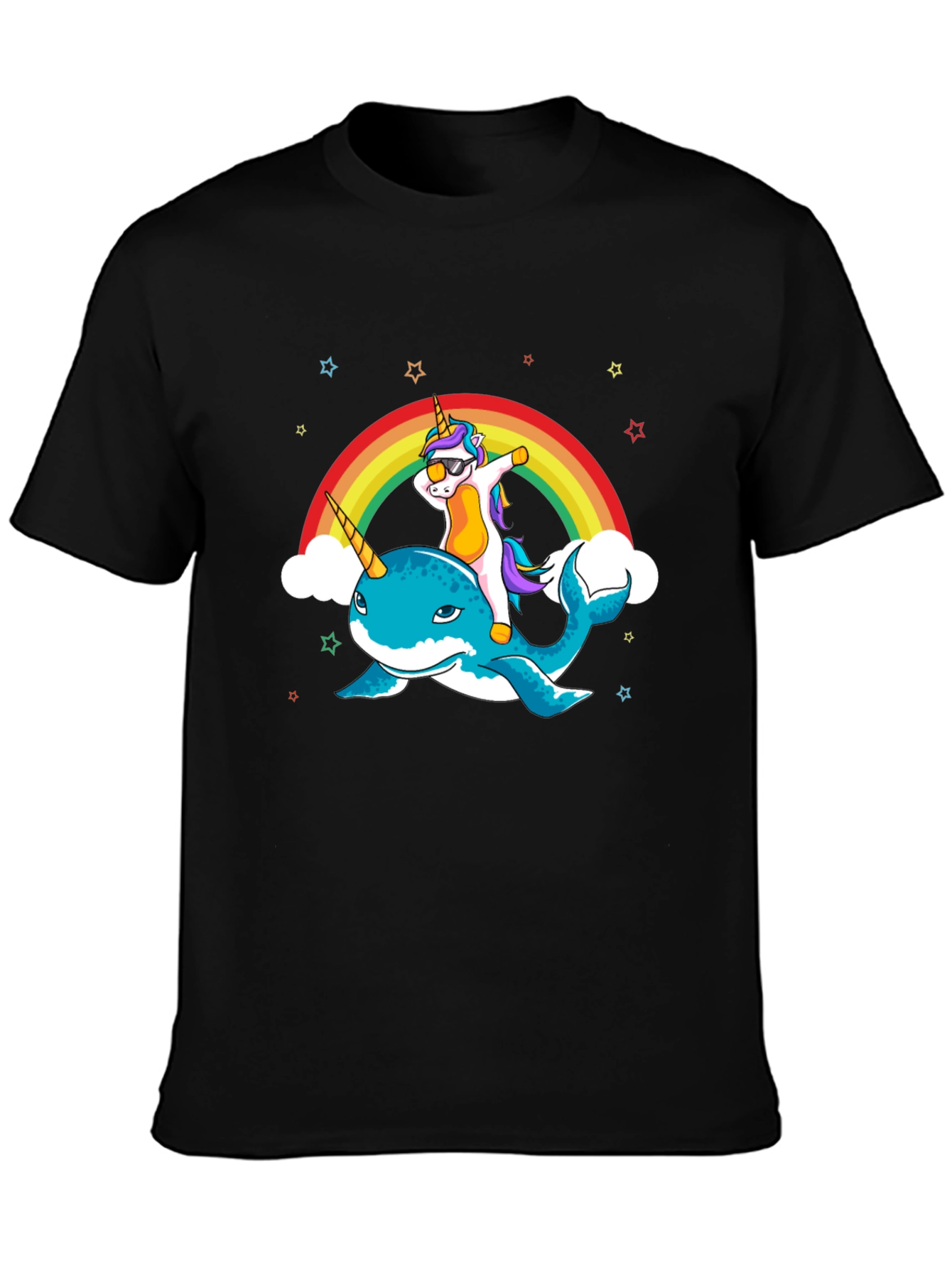Unicorn Narwhal Dab Rainbow Graphic Tee
