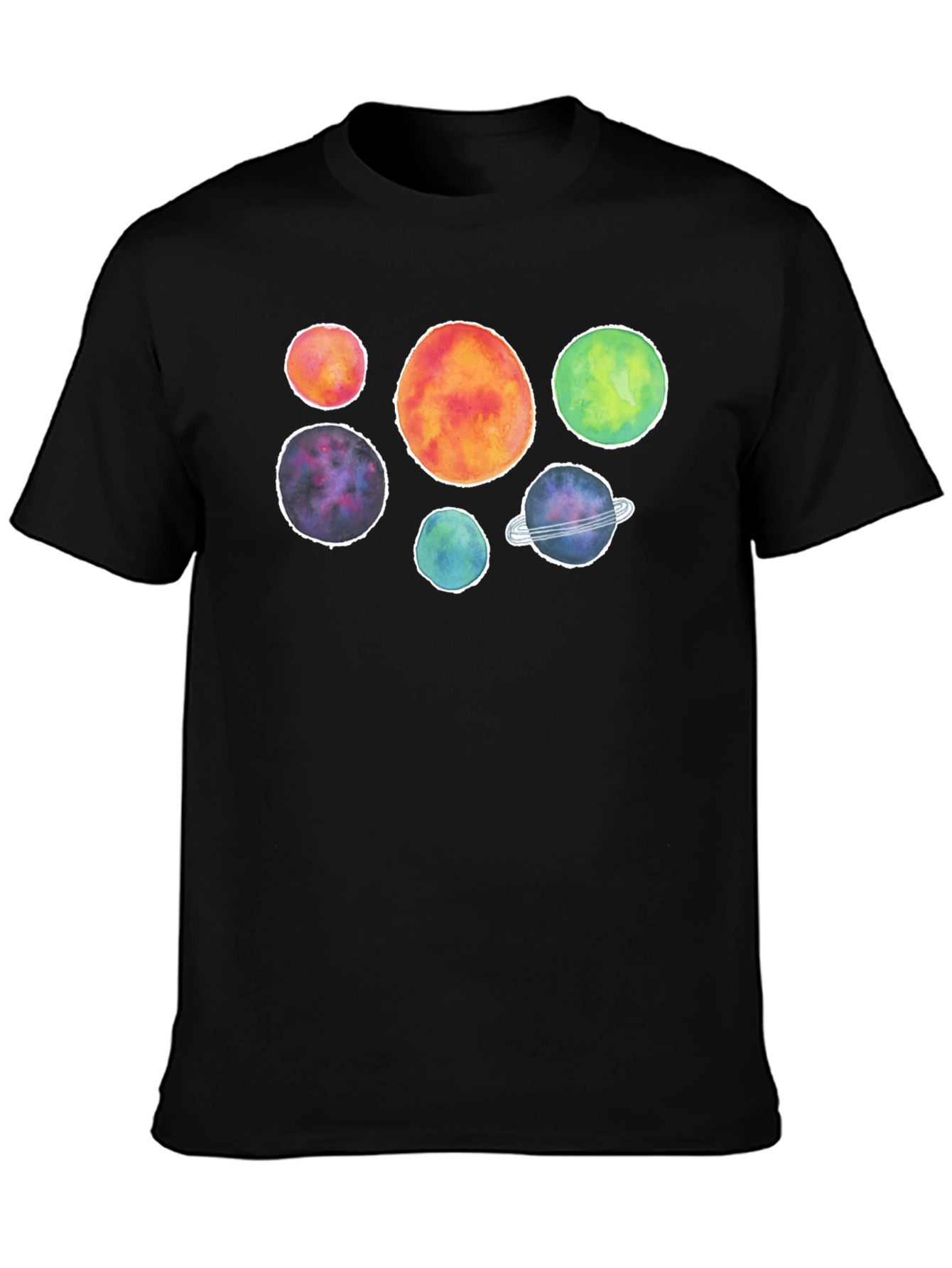 Planets Graphic Black Tee