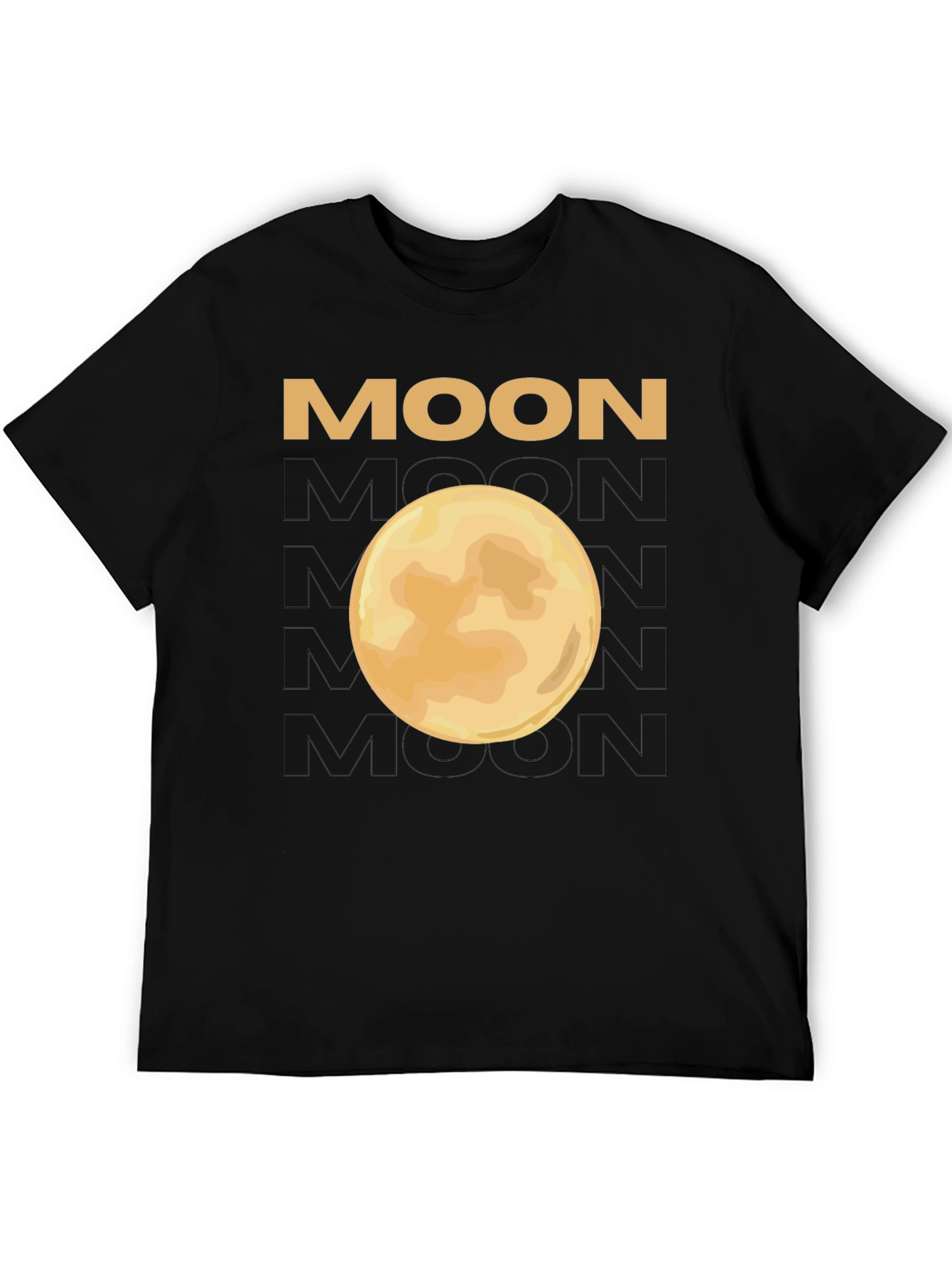 Moon Graphic Black T-Shirt