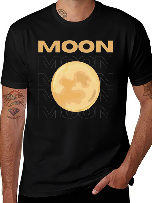 Moon Graphic Black T-Shirt