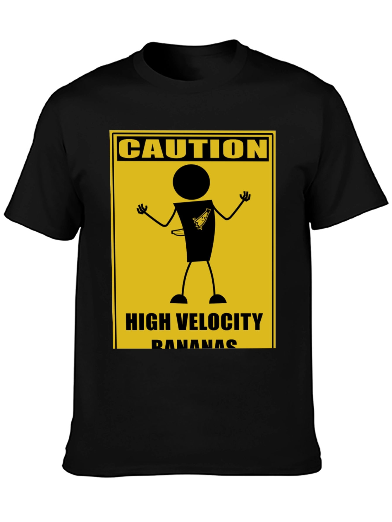 Caution High Velocity Bananas Graphic T-Shirt