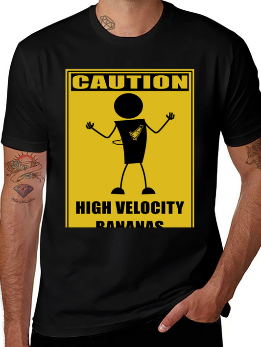 Caution High Velocity Bananas Graphic T-Shirt