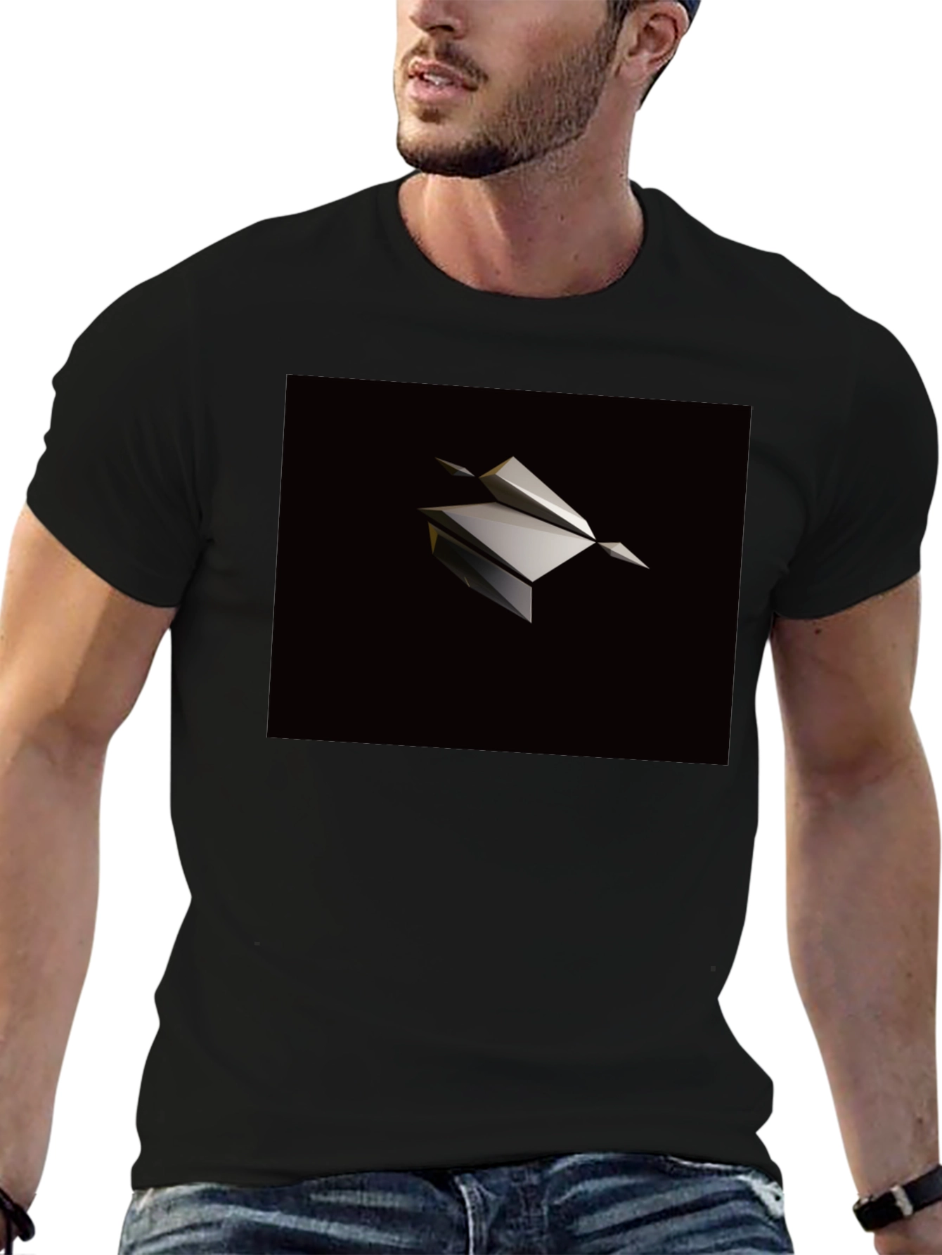 Abstract Origami T-Shirt - Sleek Design Modern Style