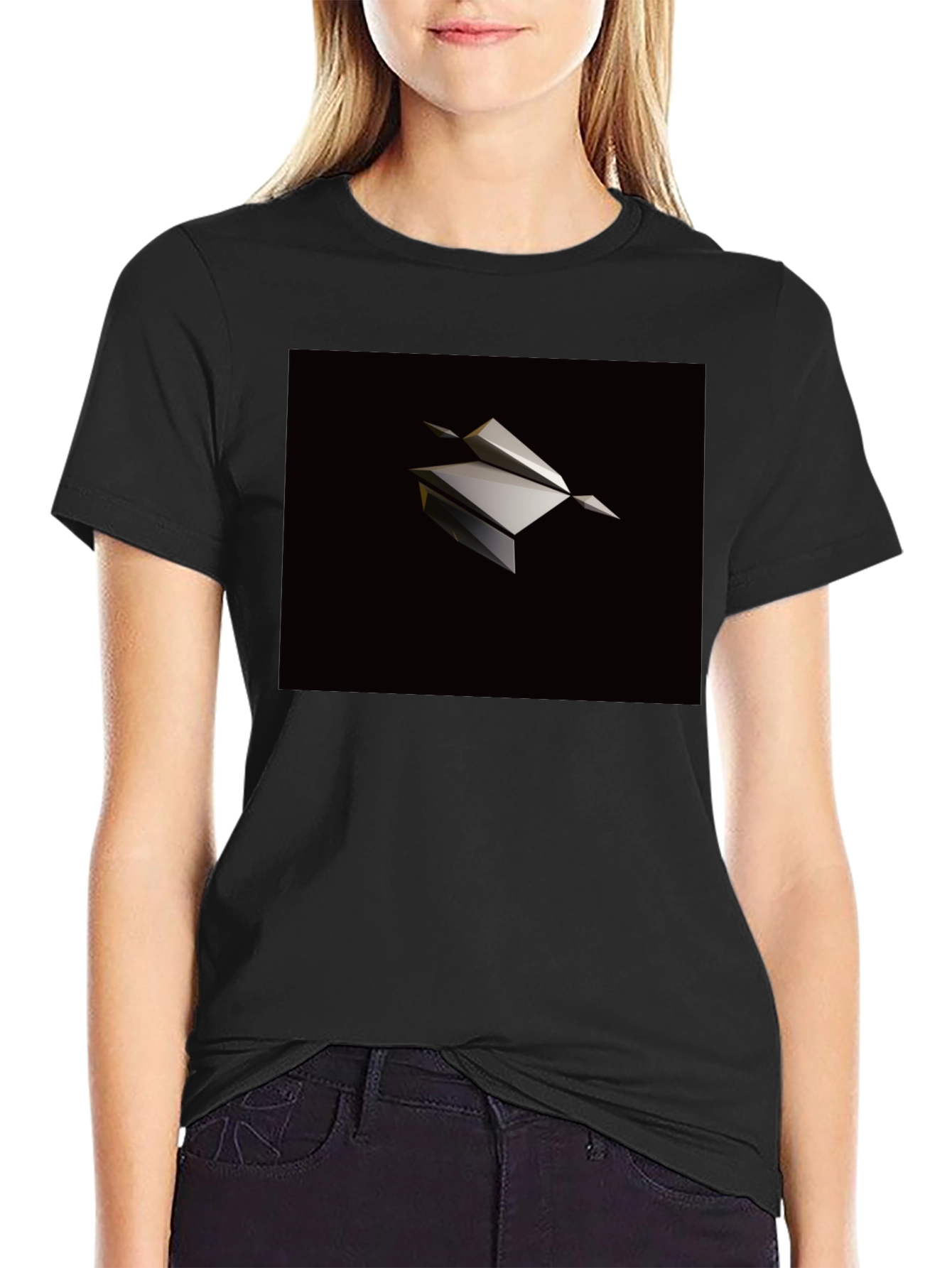Abstract Origami T-Shirt - Sleek Design Modern Style