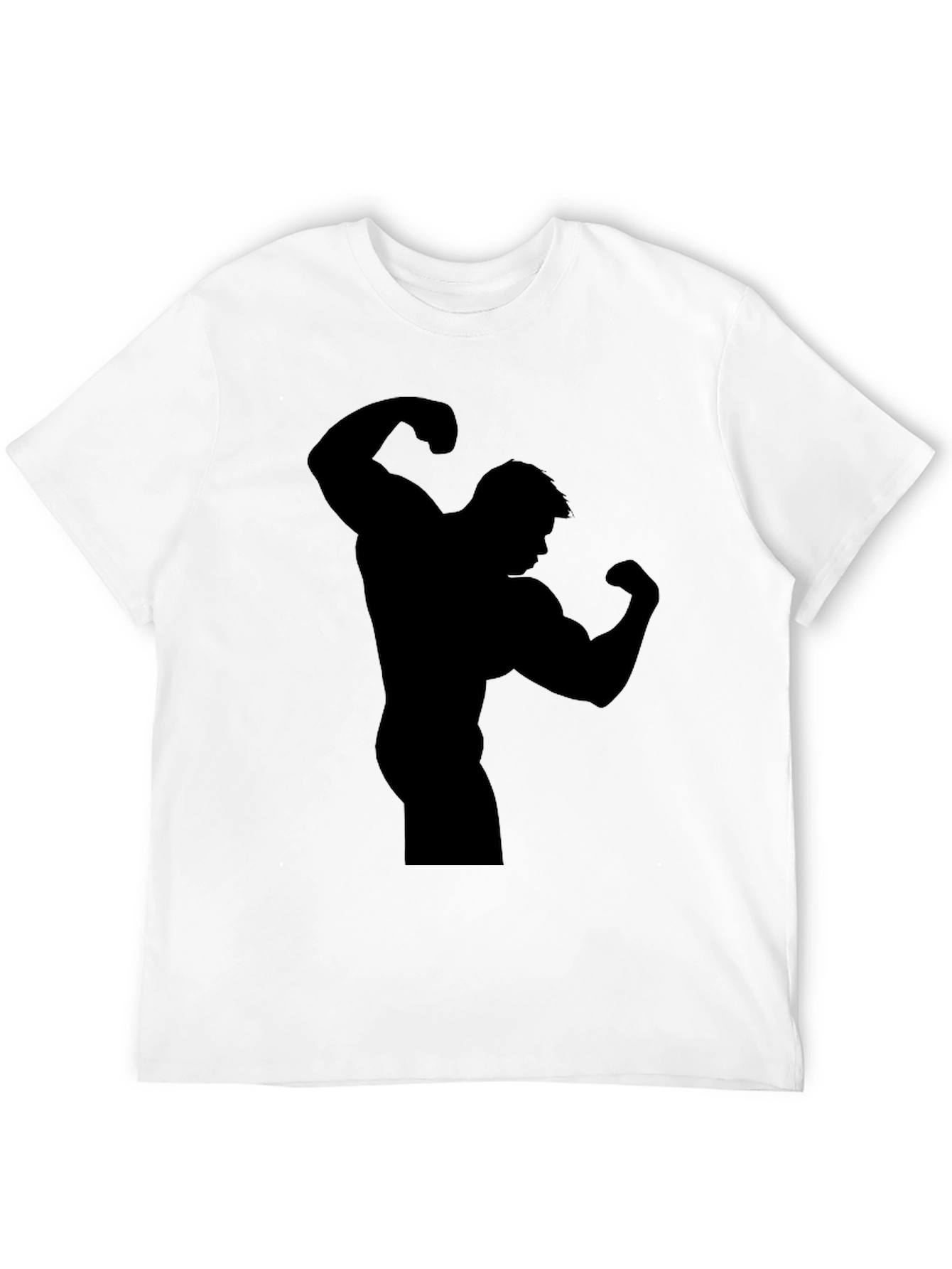 Muscle Man Silhouette Black T-Shirt