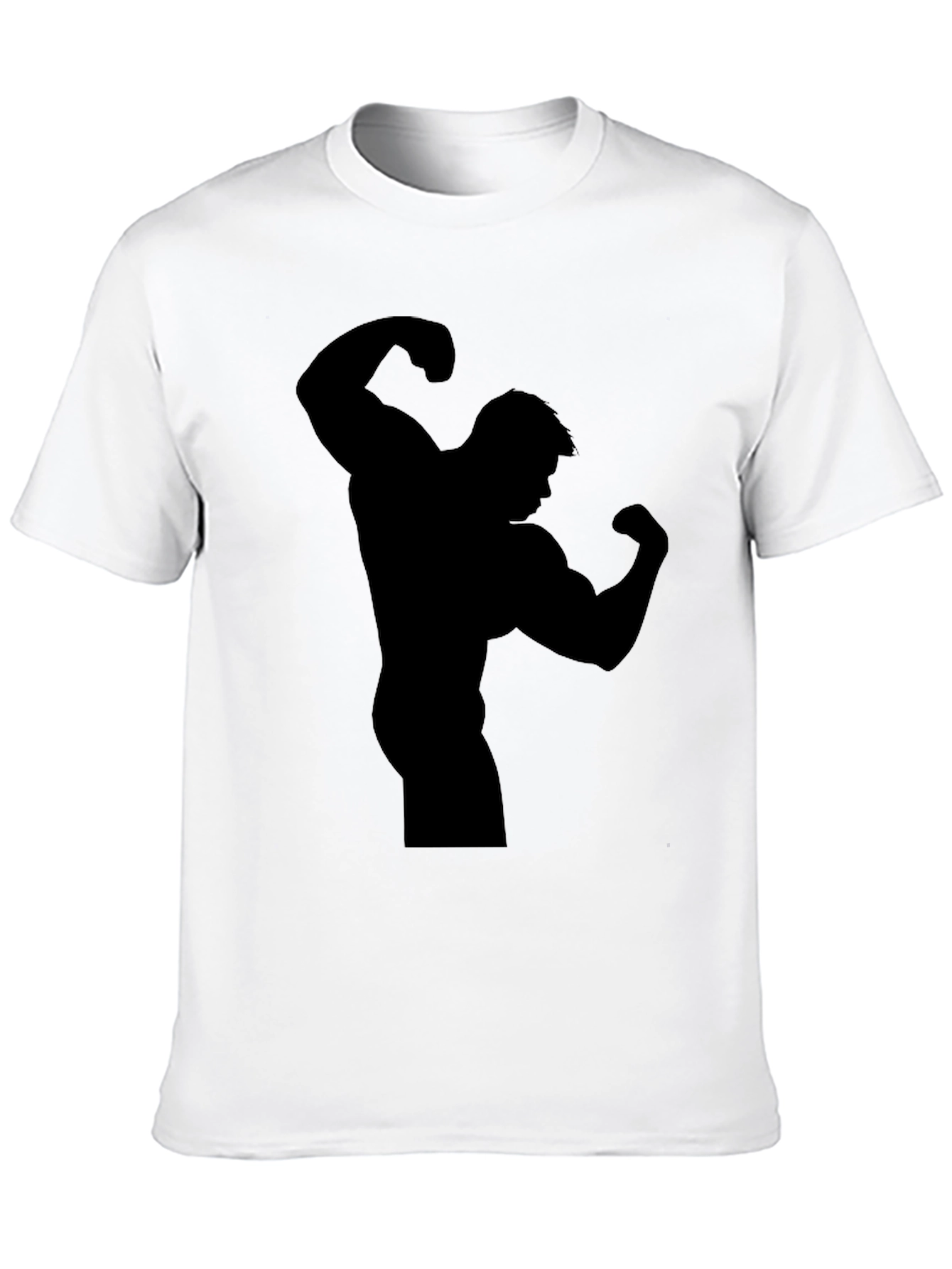 Muscle Man Silhouette Black T-Shirt