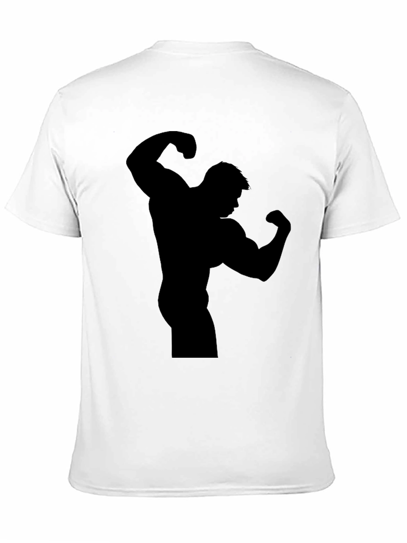 Muscle Man Silhouette Black T-Shirt