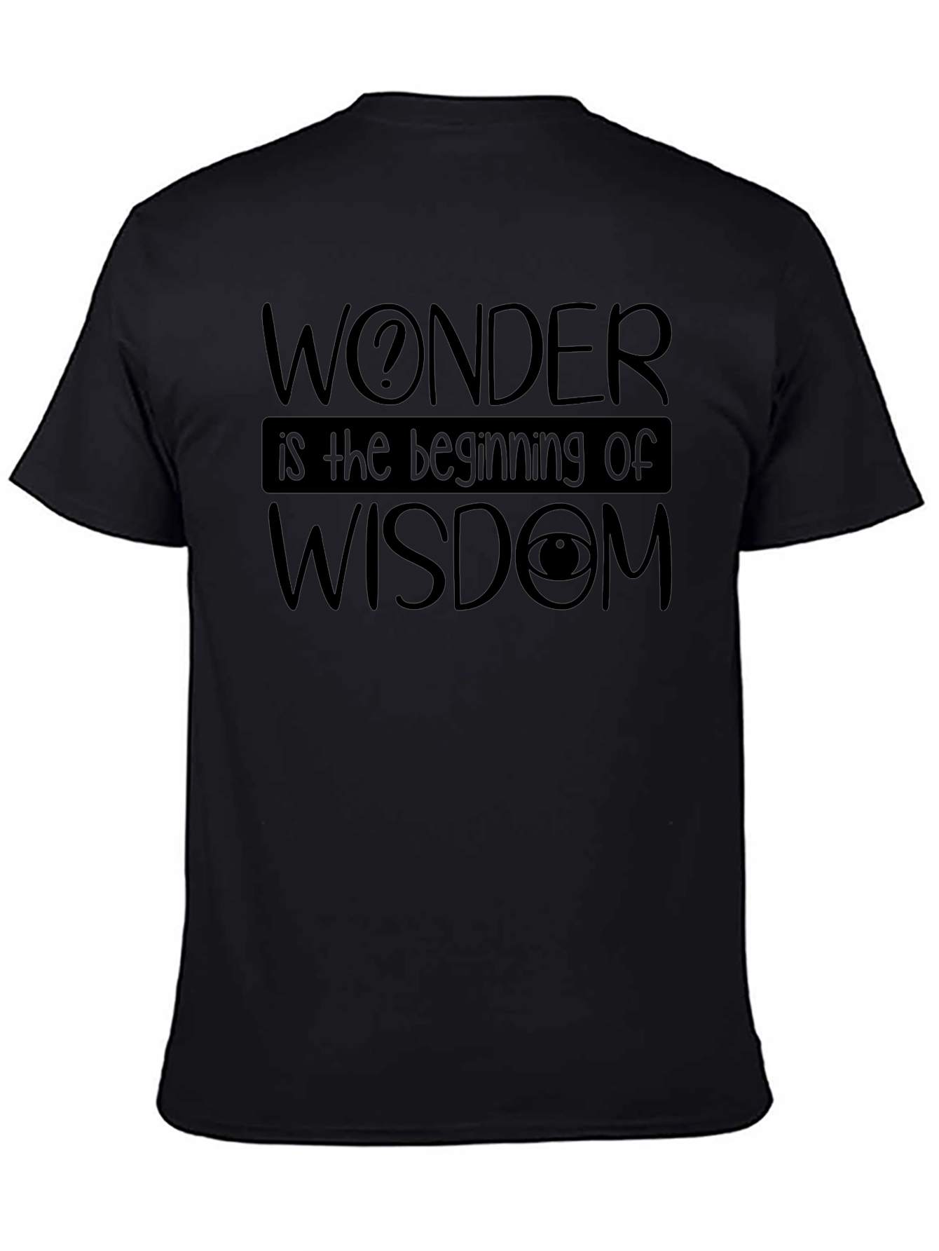 Wonder Wisdom Graphic Black T-Shirt