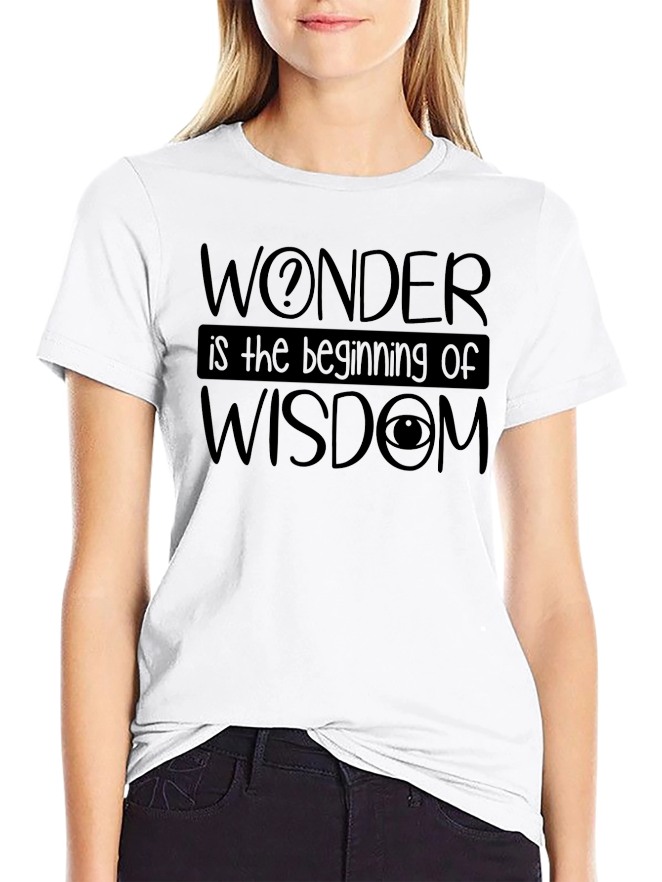 Wonder Wisdom Graphic Black T-Shirt