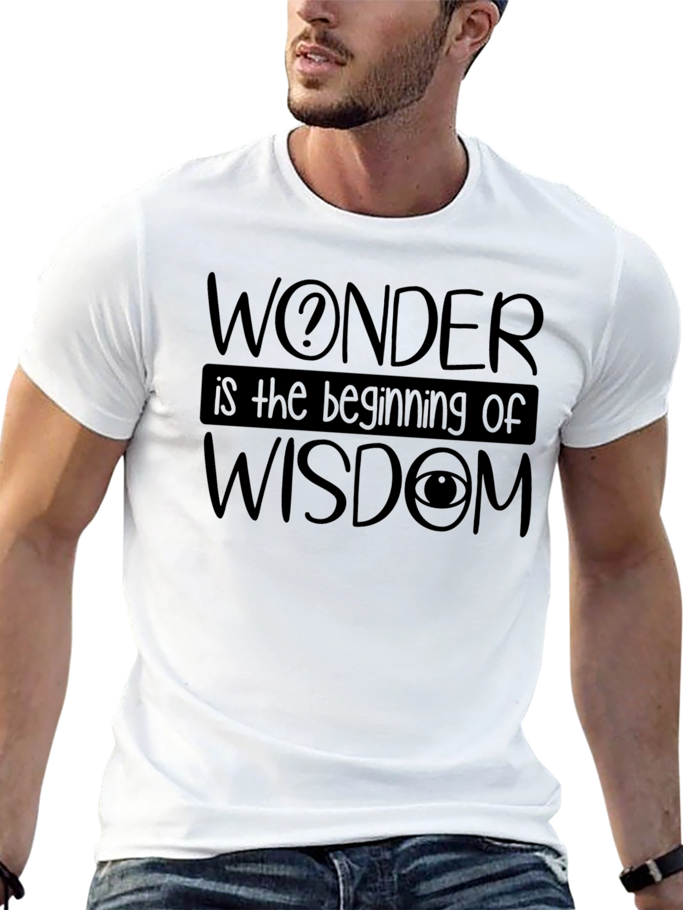 Wonder Wisdom Graphic Black T-Shirt