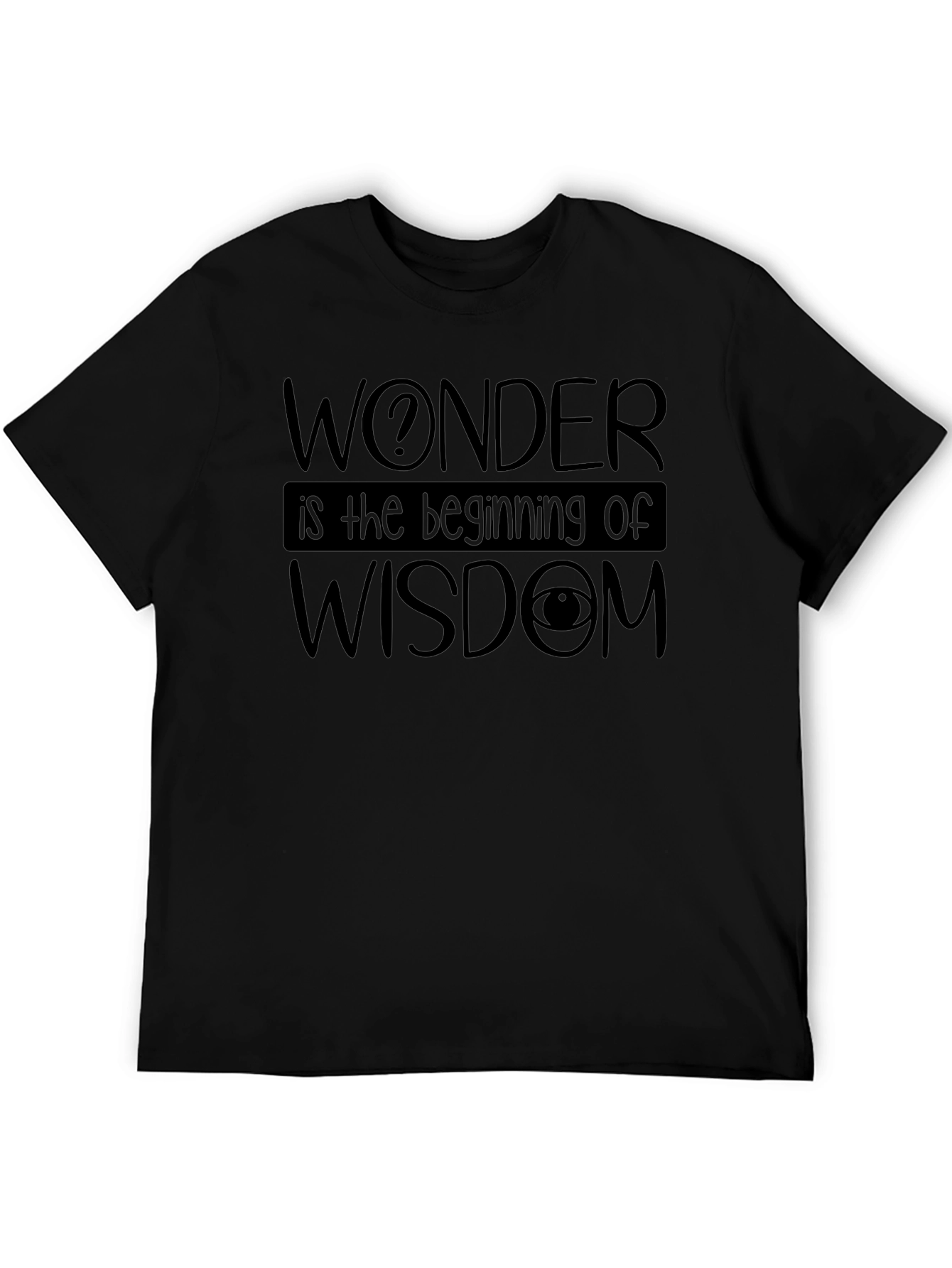 Wonder Wisdom Graphic Black T-Shirt