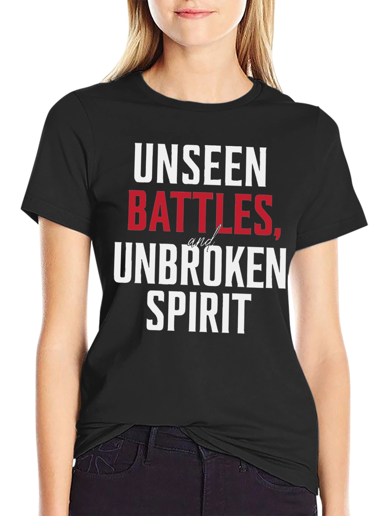 Unseen Battles Unbroken Spirit Graphic Tee