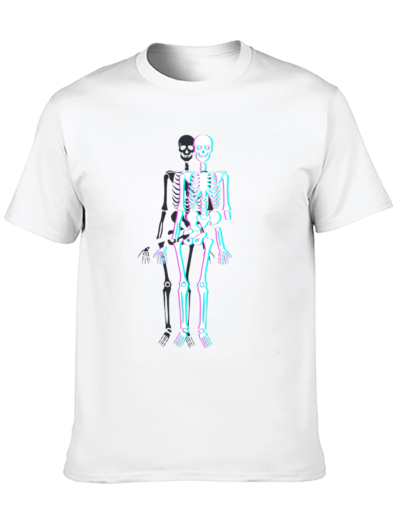 Skeleton Glitch Graphic Tee - Mens
