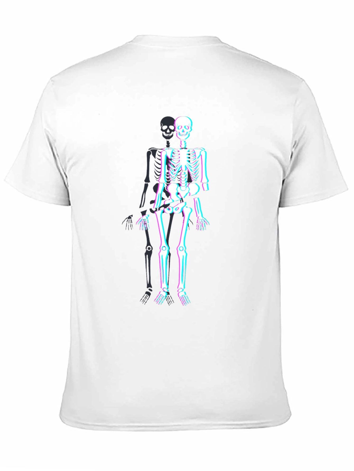 Skeleton Glitch Graphic Tee - Mens