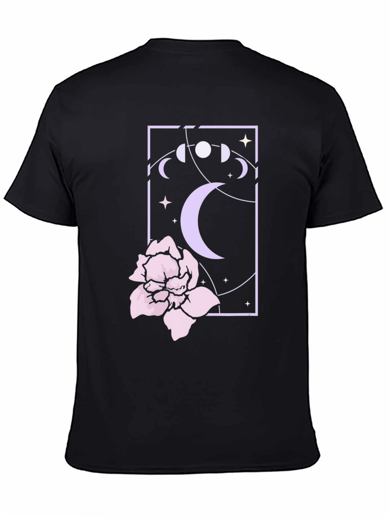 Mystic Moonflower Graphic Tee - Black
