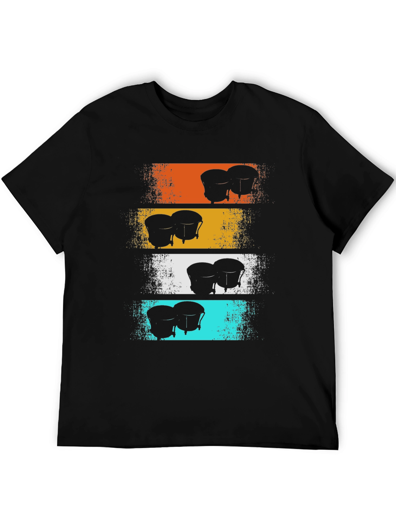 Retro Bongo Drums Graphic Tee - Music Lover Shirt