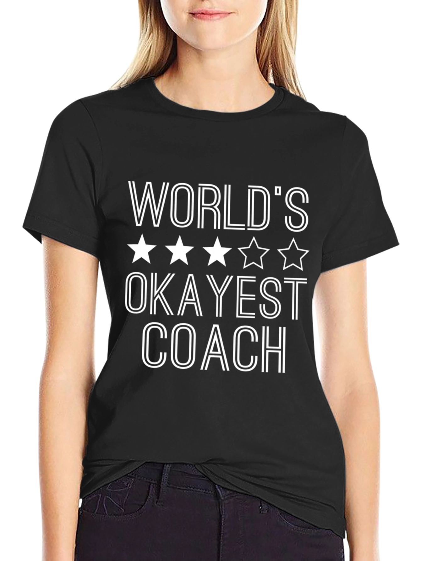 Worlds Okayest Coach T-Shirt - Funny Novelty Tee