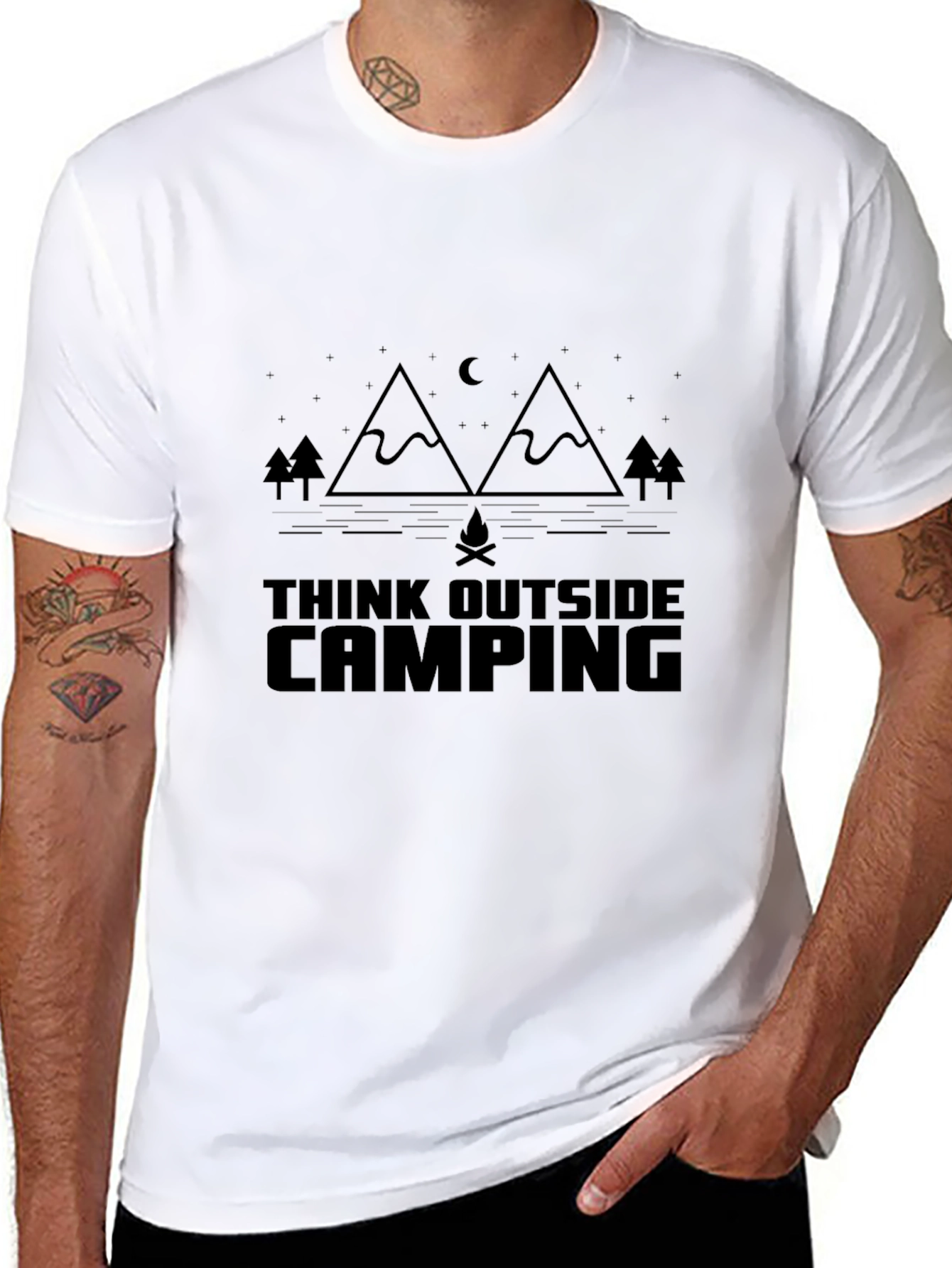 Think Outside Camping Graphic Tee - Adventure Ready!